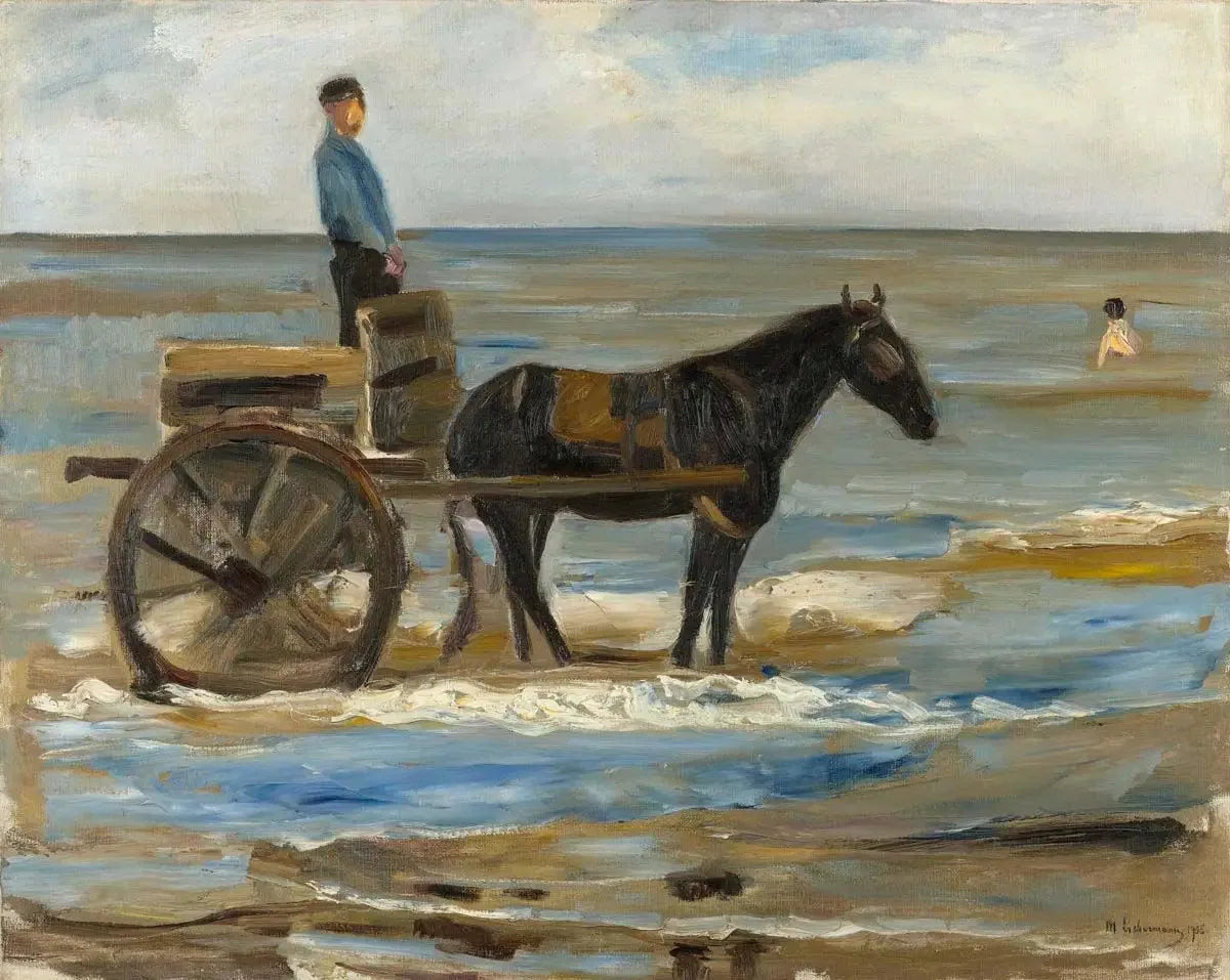 Le chariot du sauveteur - Max Liebermann image 1 reproduction réalisée par Alpha Reproduction