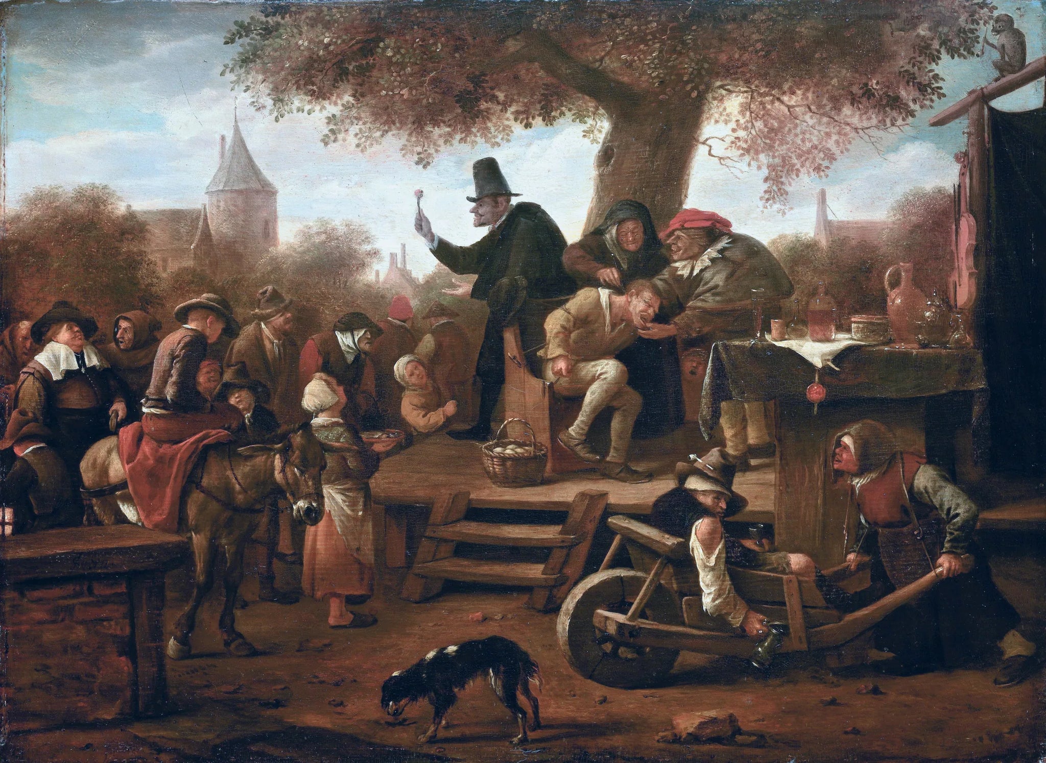 Le charlatan - Jan Steen image 1 copie de tableau peinte à la main