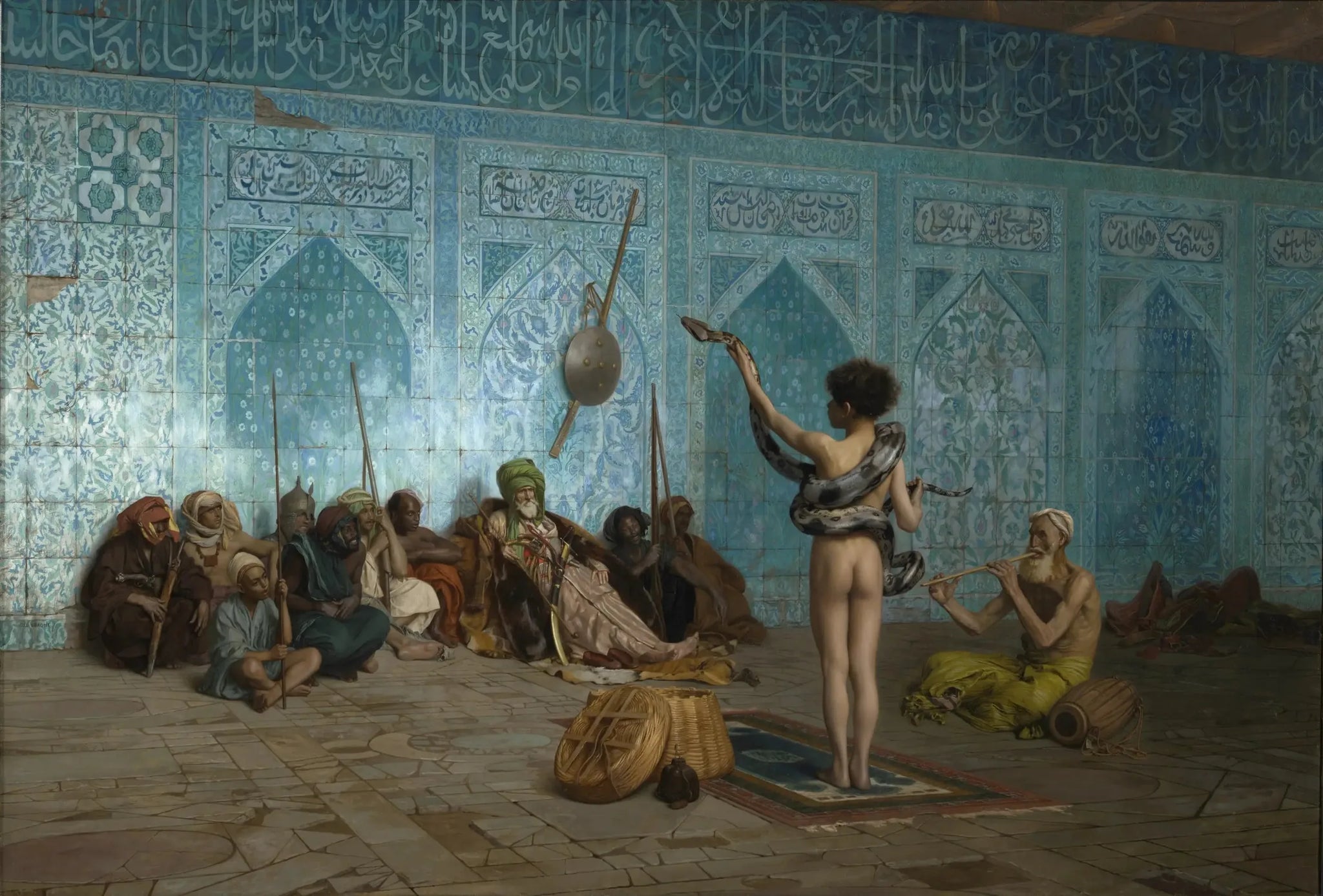 Le Charmeur de serpents - Jean-Léon Gérôme image 1 reproduction de peinture à l’huile