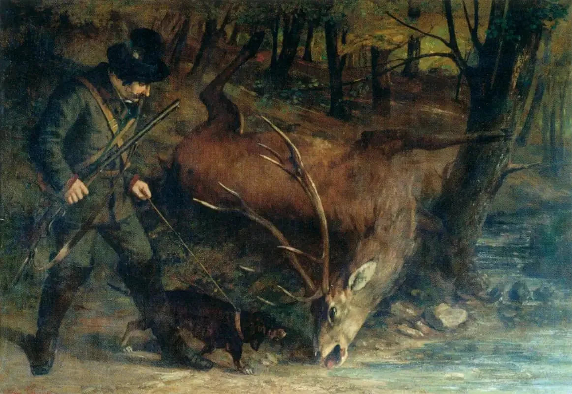 Le Chasseur allemand - Gustave Courbet image 1 copie de tableau peinte à la main
