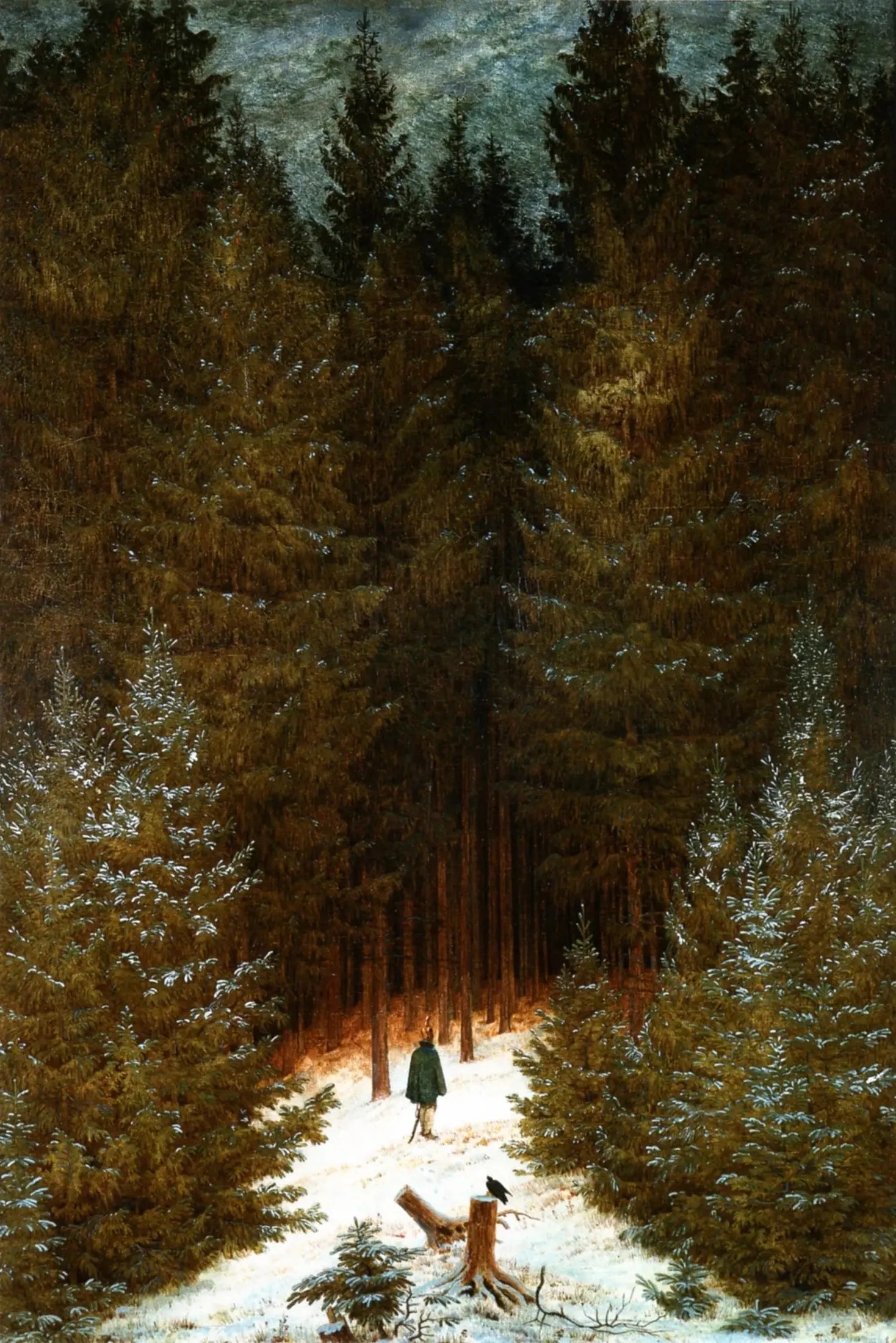 Le Chasseur dans la forêt - Caspar David Friedrich image 1 reproduction réalisée par Alpha Reproduction