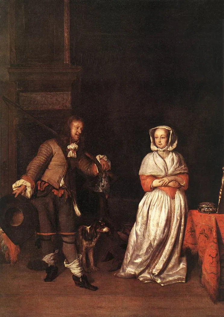 Le chasseur et une femme - Gabriel Metsu