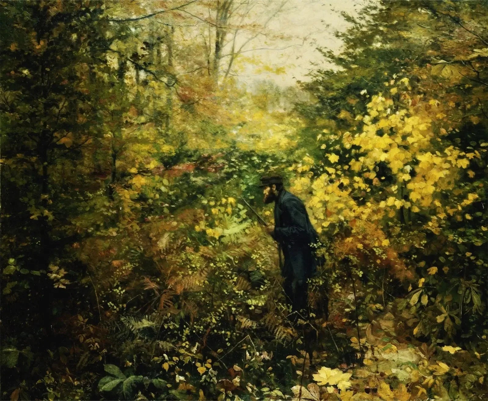 Le chasseur - H. A. Brendekilde image 1 reproduction d’œuvre d’art à l’huile