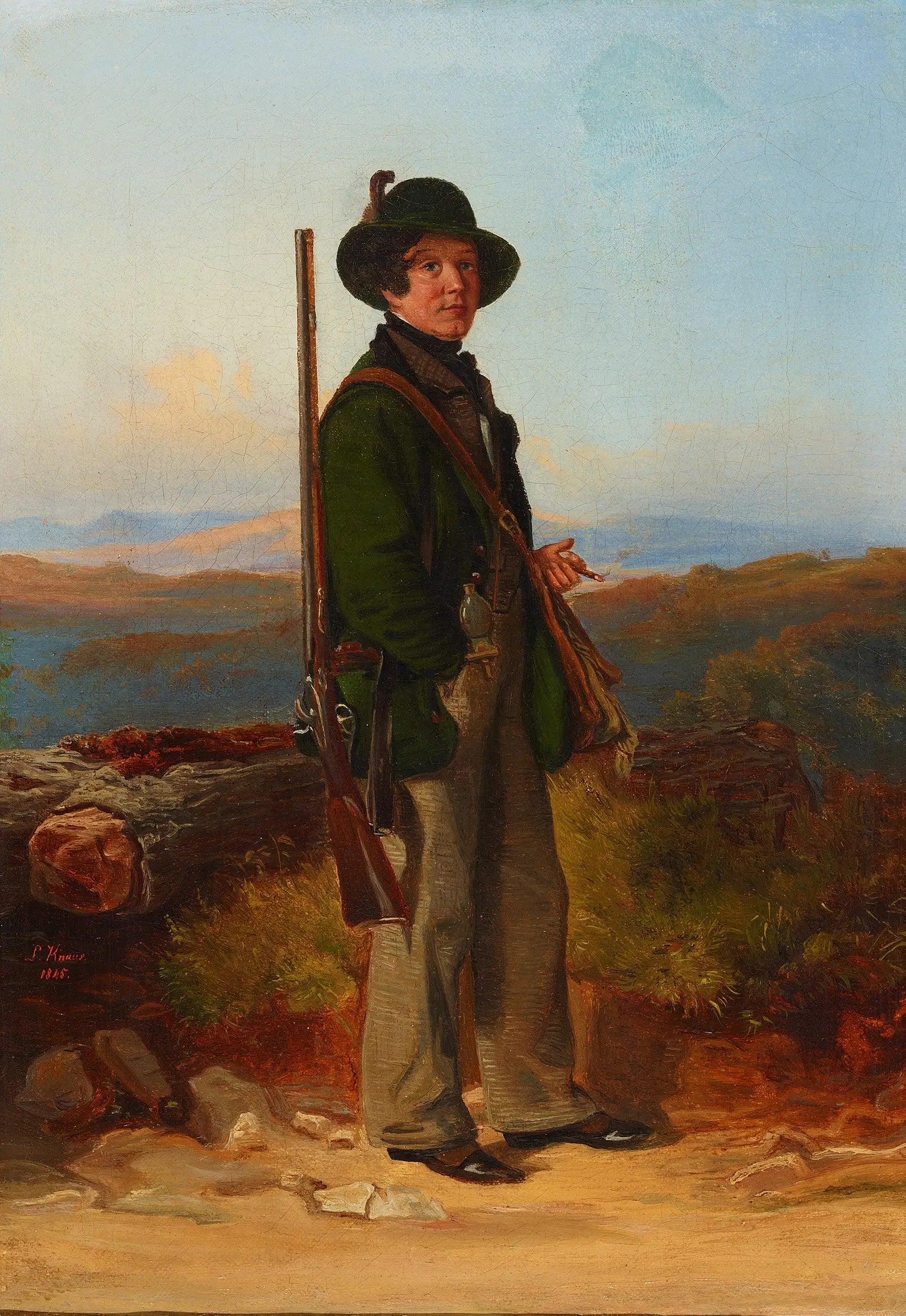 Le chasseur - Ludwig Knaus image 1 reproduction artisanale de tableau