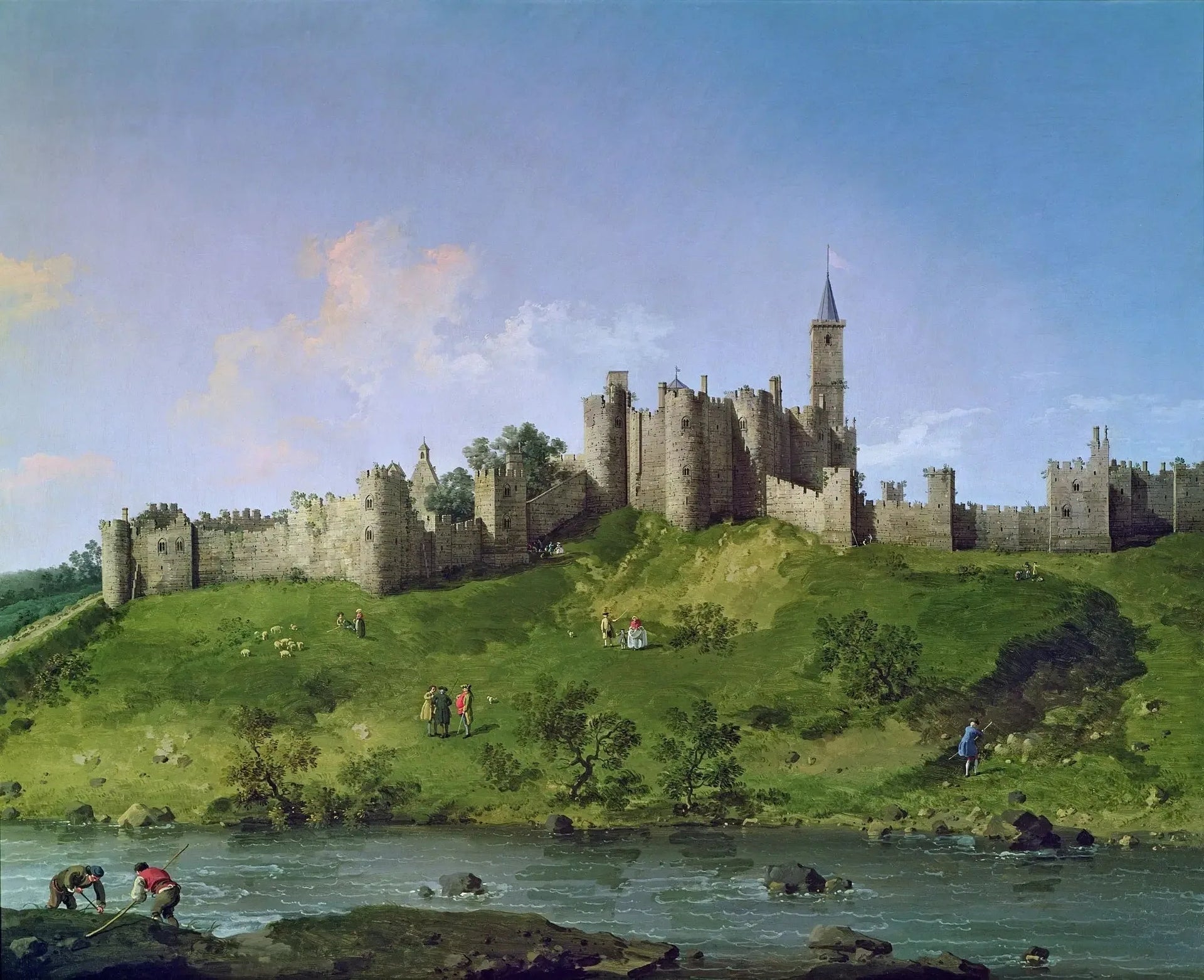 Le Château d'Alnwick - Canaletto image 1 reproduction d’œuvre d’art à l’huile