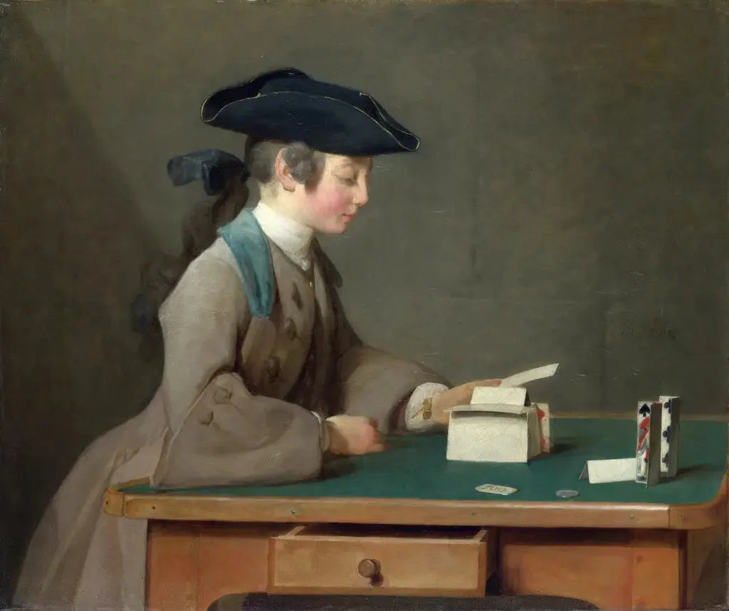 Le Château de cartes - Jean Siméon Chardin image 1 copie de tableau peinte à la main