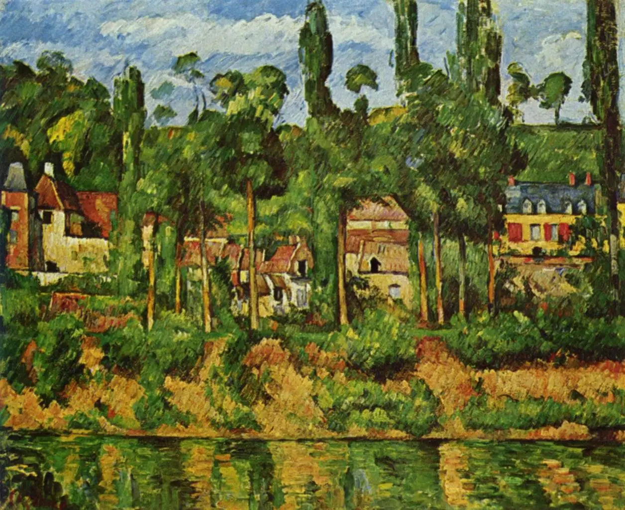 Le Château de Médan - Paul Cézanne image 1 reproduction de peinture à l’huile