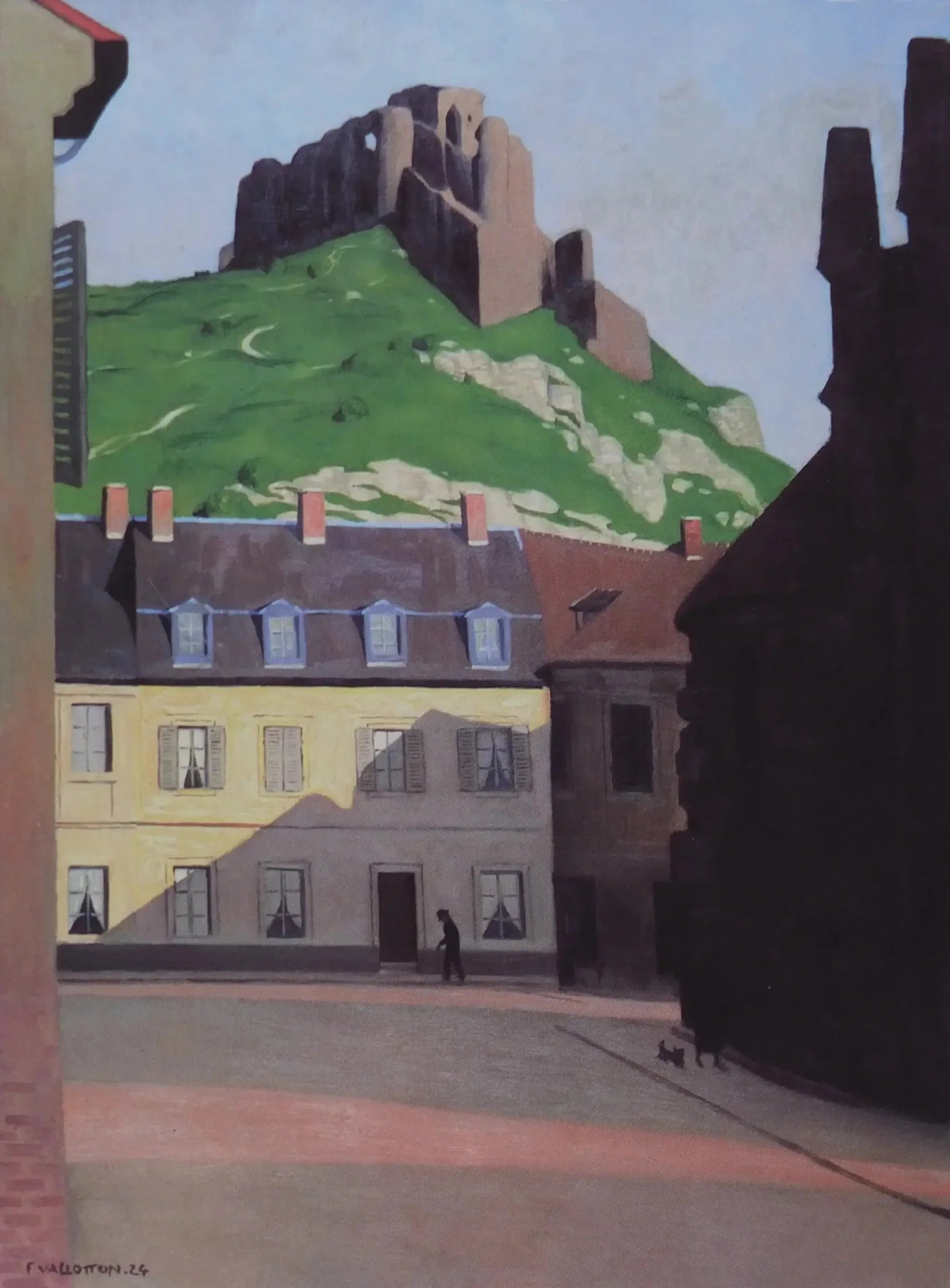 Le Château Gaillard et la Place des Andelys - Félix Vallotton image 1 reproduction de peinture à l’huile