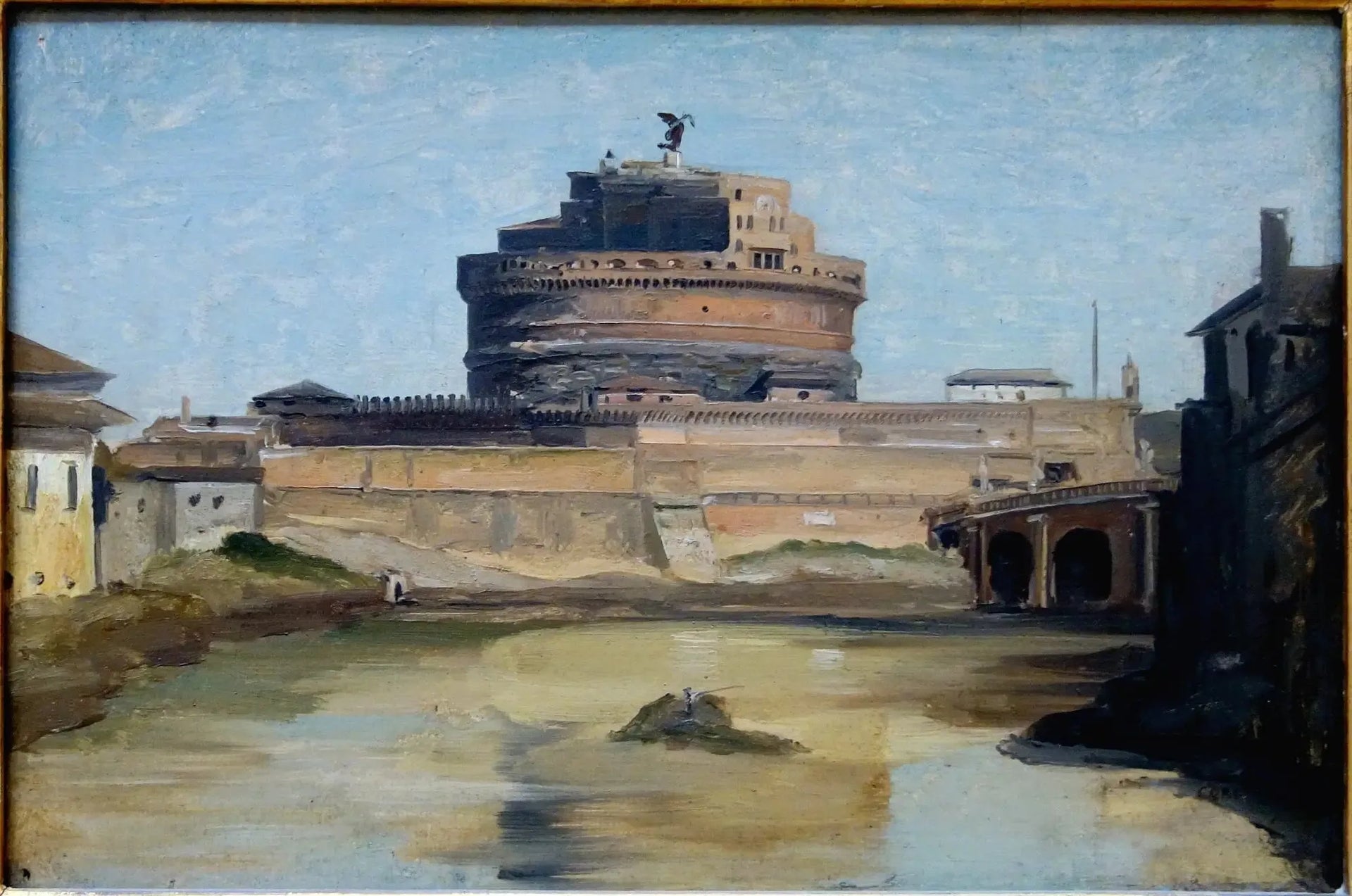 Le château Saint-Ange - Jean-Baptiste Camille Corot image 1 copie peinte à la main à l’huile