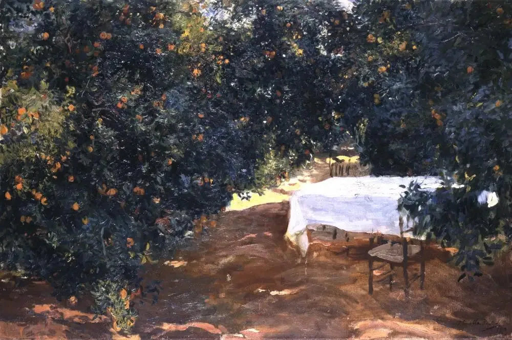 Le chemin dans l'orangeraie, Alcira - Joaquín Sorolla image 1 reproduction de peinture à l’huile