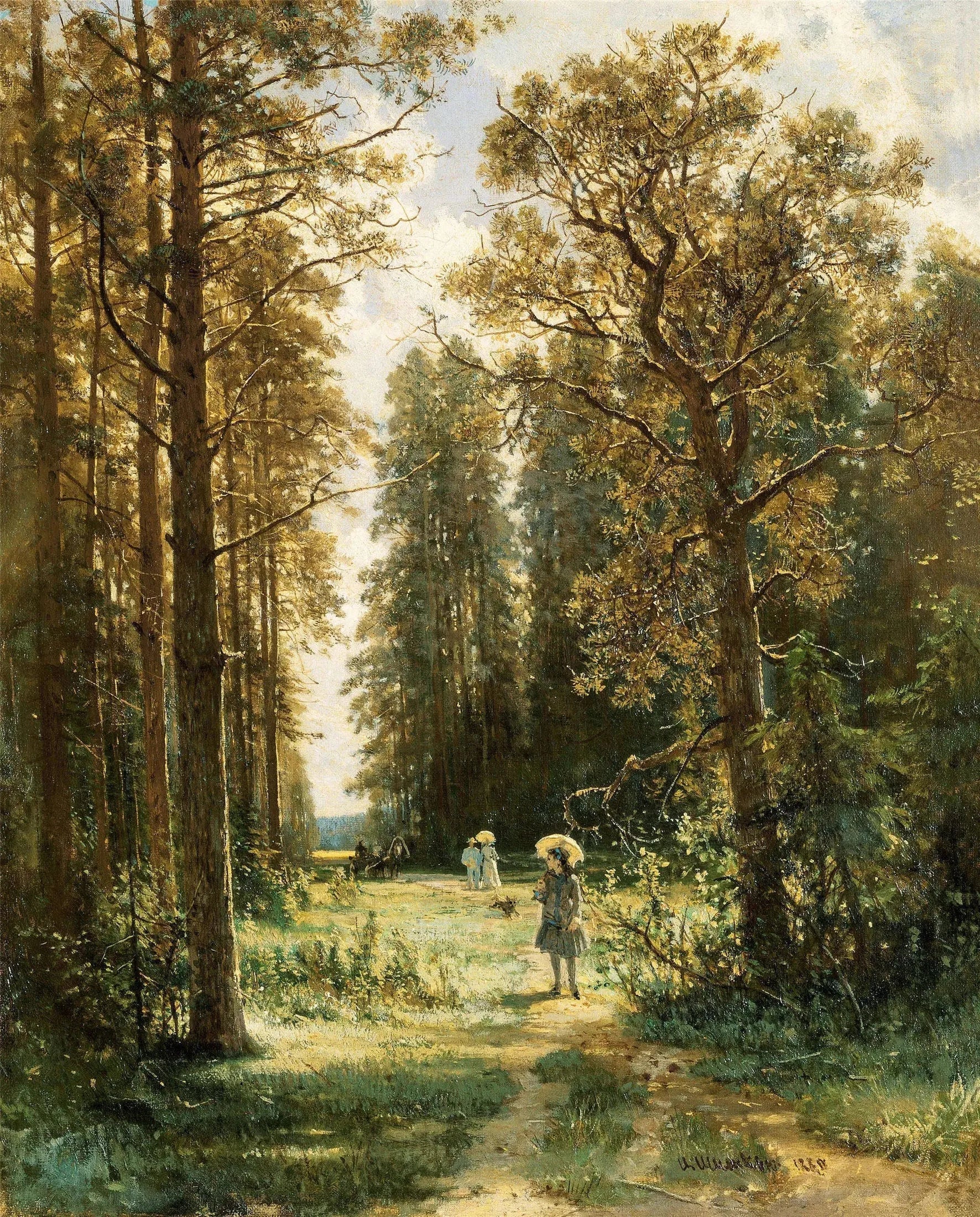 Le chemin dans la forêt - Ivan Chichkine image 1 reproduction de peinture à l’huile