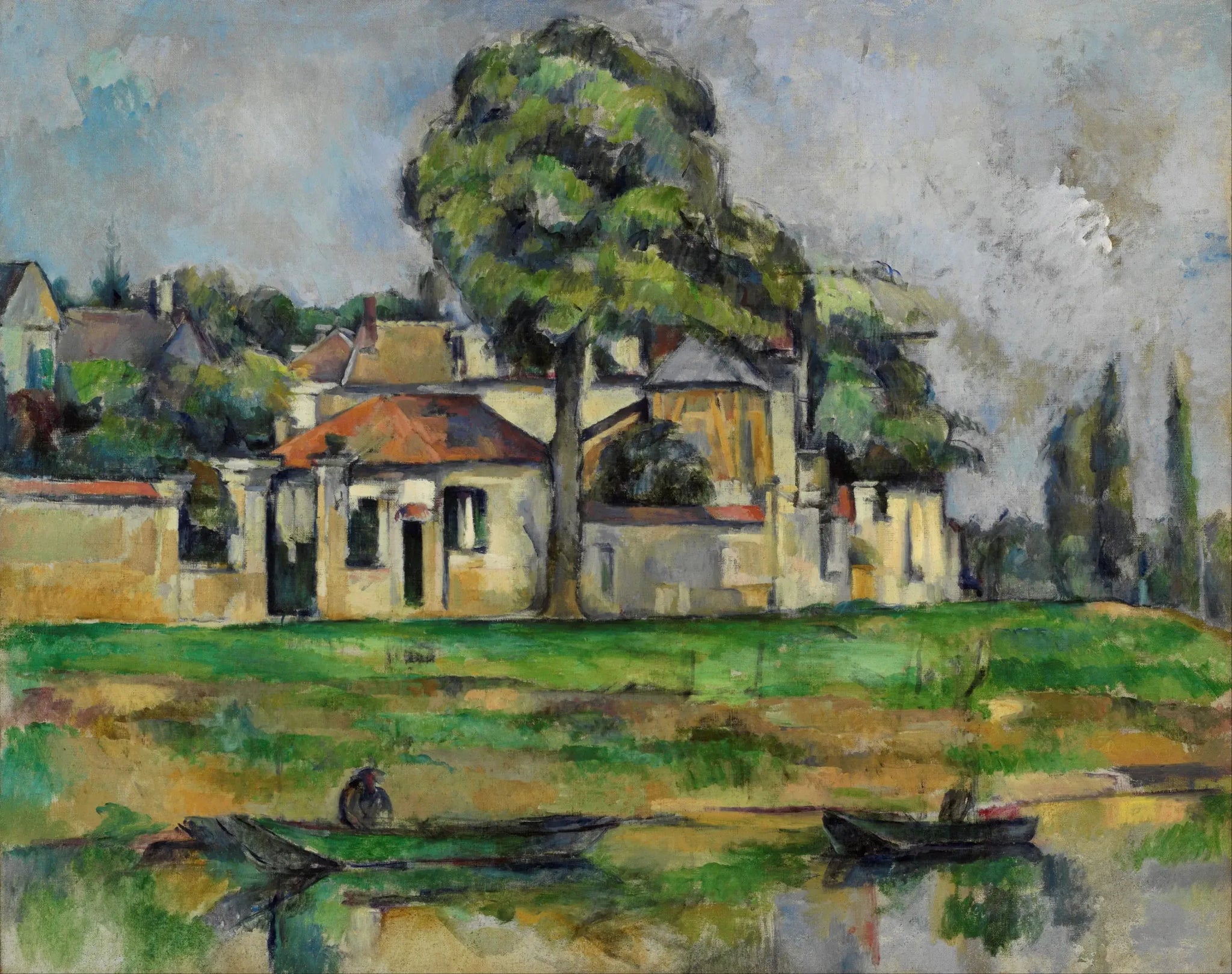 Le Chemin de halage sur les bords de la Marne à Créteil - Paul Cézanne image 1 reproduction artisanale de tableau