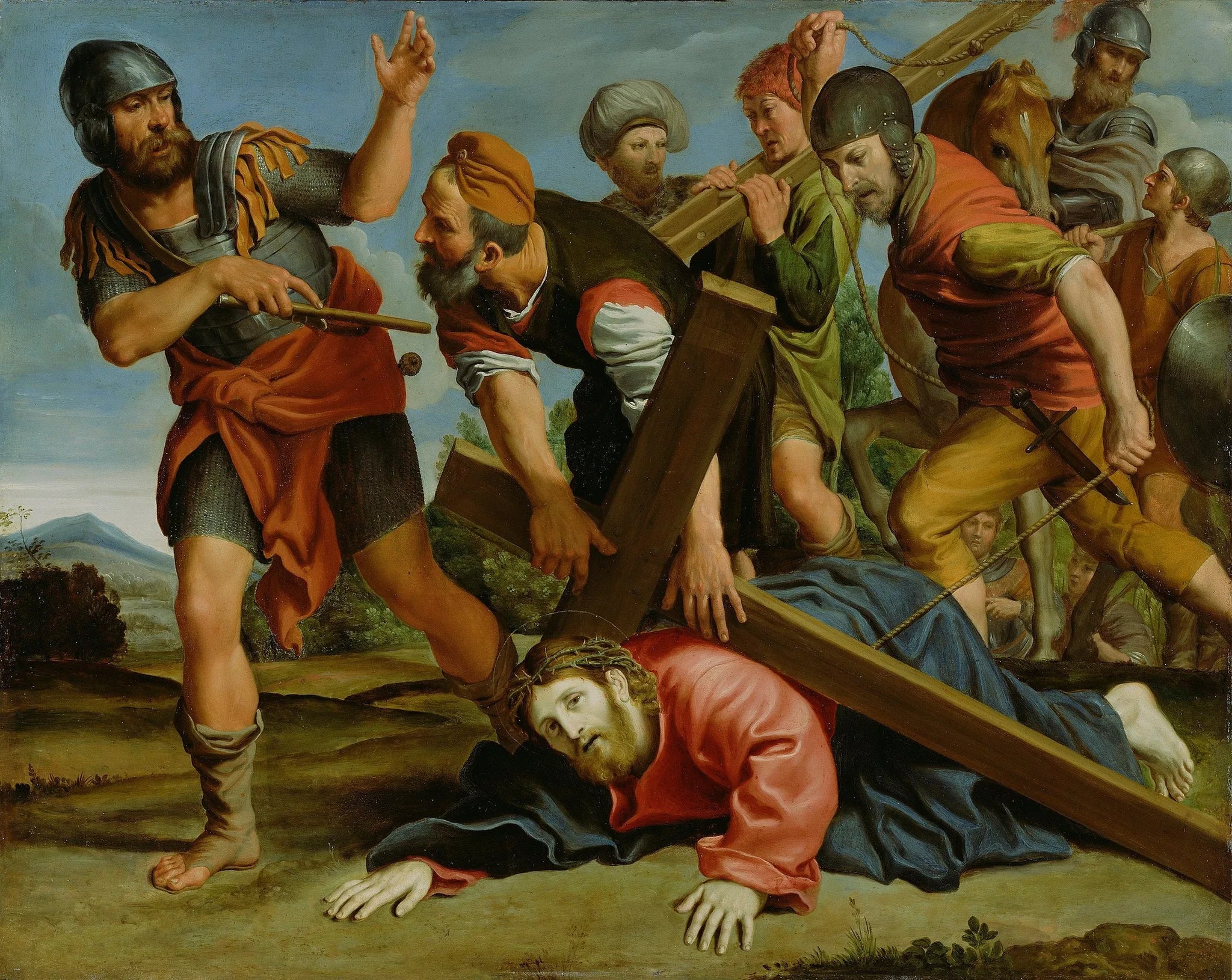 Le chemin du Calvaire - Domenichino image 1 tableau peint à l’huile sur toile
