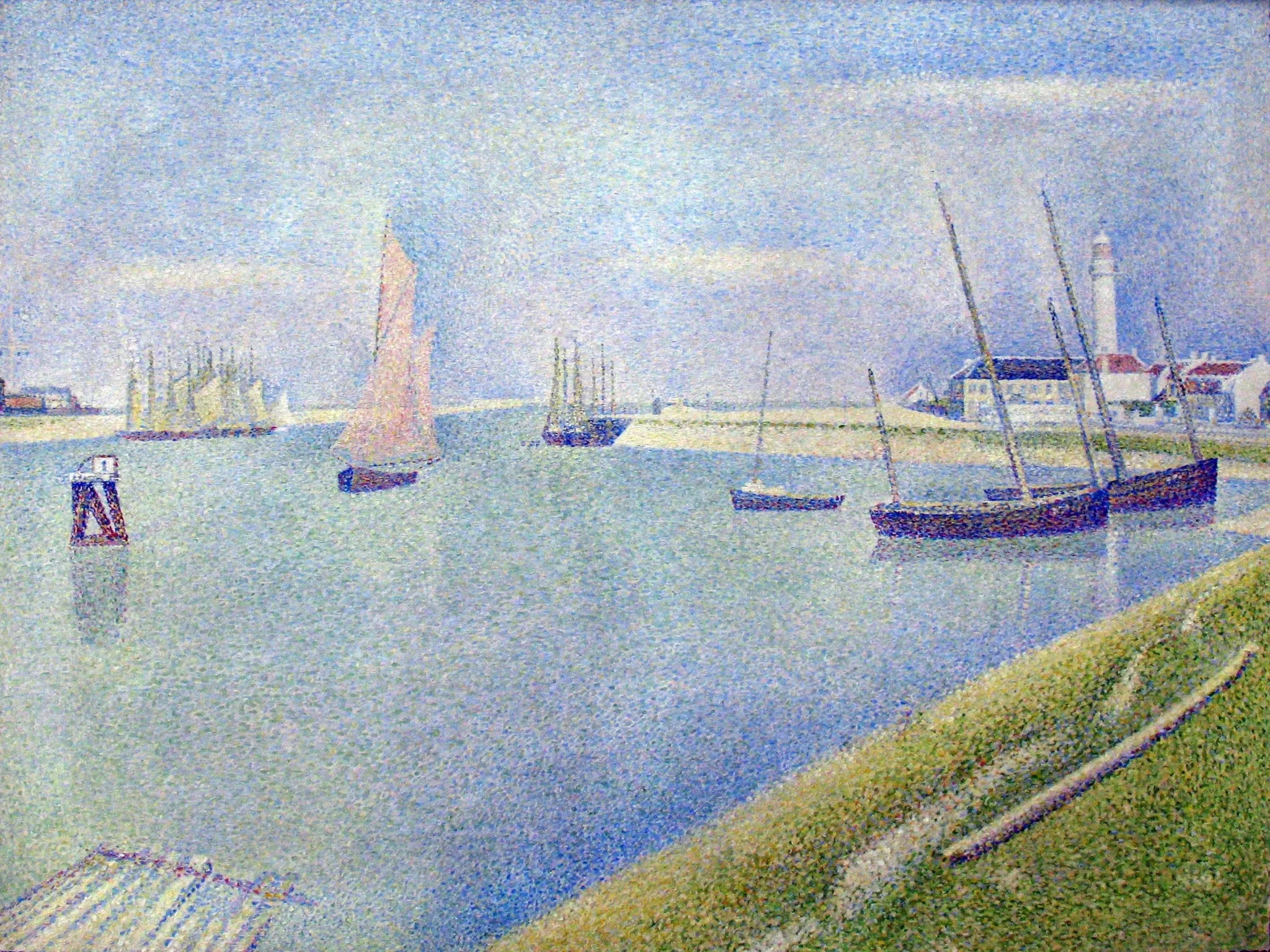 Le Chenal de Gravelines, en direction de la mer - Georges Seurat image 1 reproduction réalisée par Alpha Reproduction