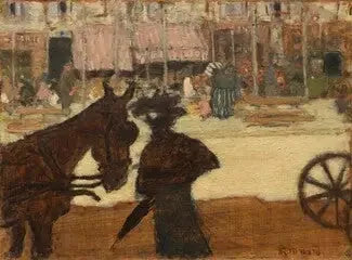 Le cheval de fiacre - Pierre Bonnard image 1 copie peinte à la main à l’huile