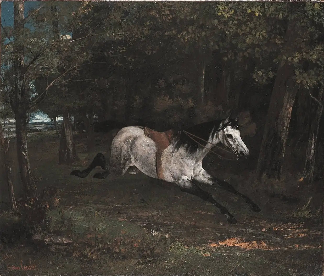 Le Cheval dérobé - Gustave Courbet image 1 tableau peint à l’huile sur toile