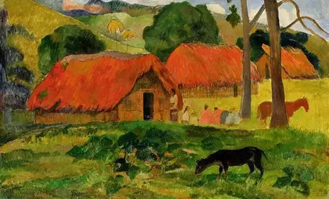 Le Chien devant la hutte, ou Les Trois huttes - Paul Gauguin