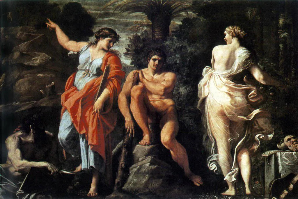 Le Choix d'Hercule - Annibale Carracci image 1 copie peinte à la main à l’huile