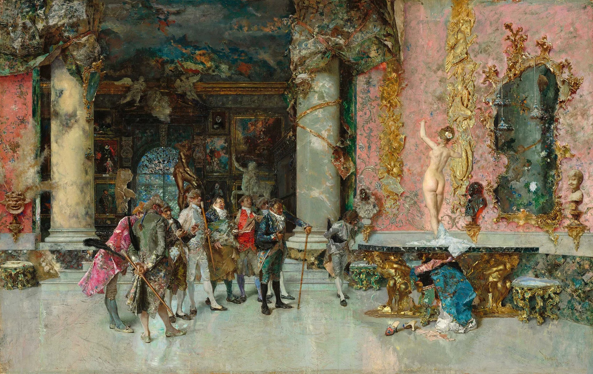 Le choix d'un modèle - Mariano Fortuny Marsal image 1 reproduction de peinture à l’huile