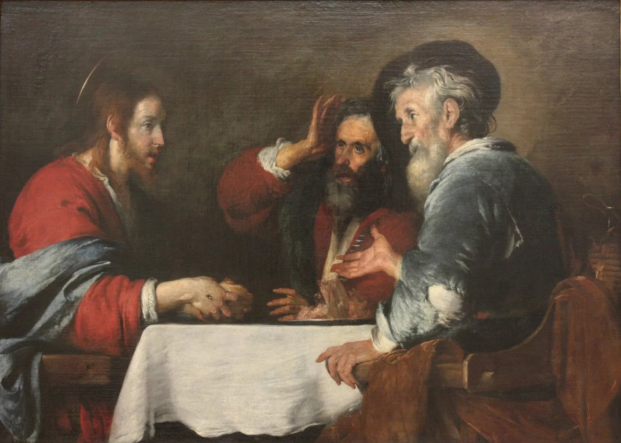 Le Christ à Emmaüs - Bernardo Strozzi image 1 copie peinte à la main à l’huile