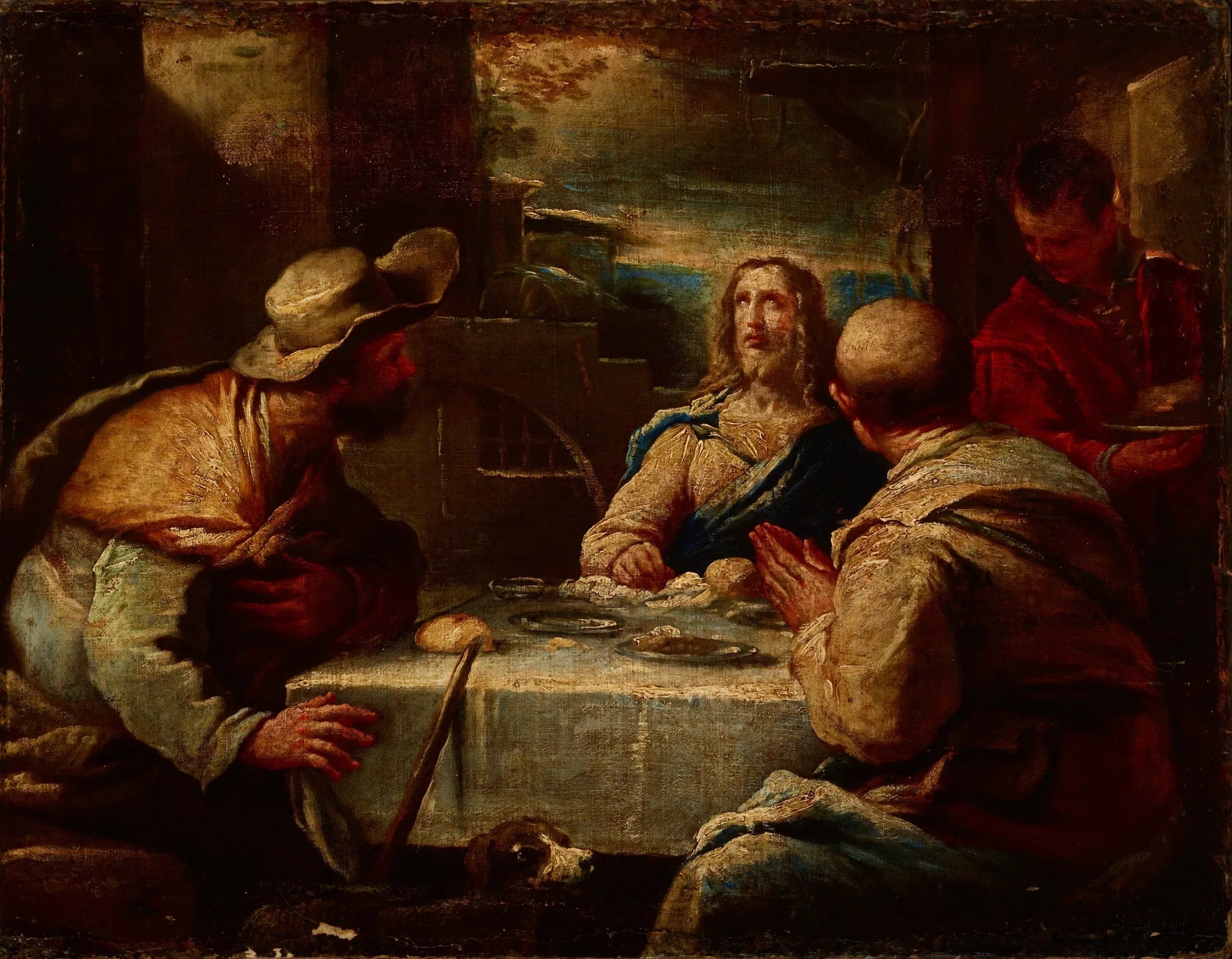 Le Christ à Emmaüs - Luca Giordano image 1 reproduction artisanale de tableau
