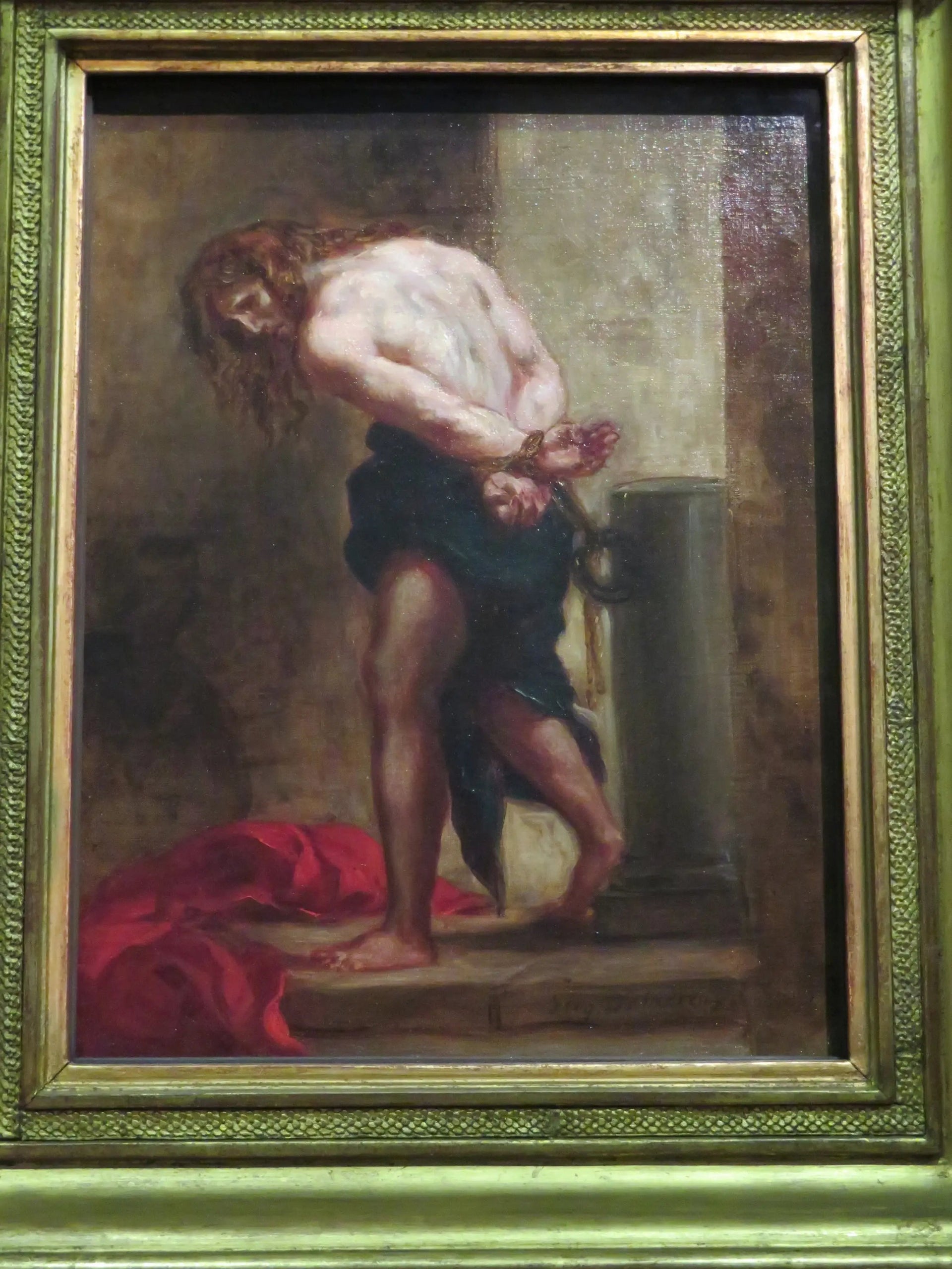 Le Christ à la colonne - Eugène Delacroix image 1 reproduction de peinture à l’huile