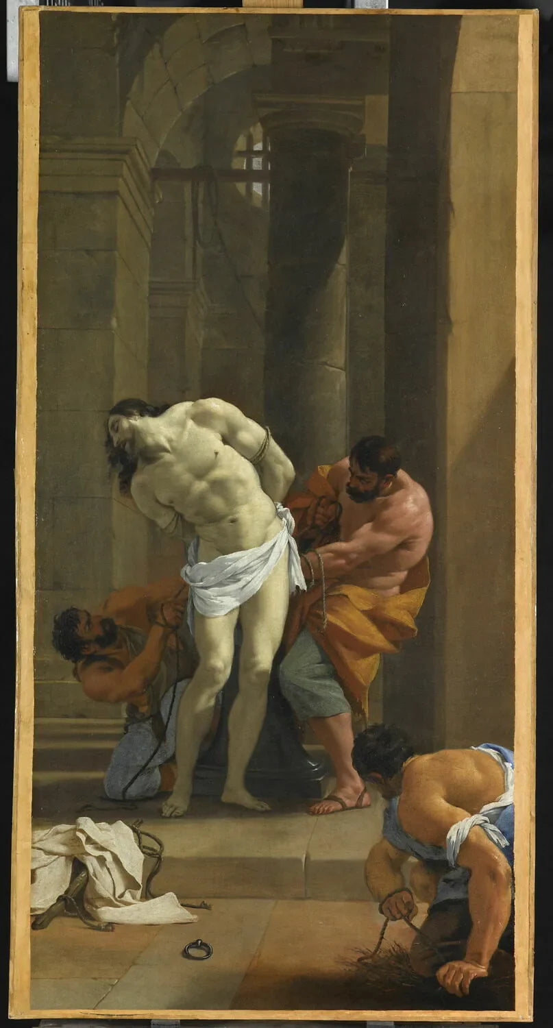 Le Christ à la colonne - Simon Vouet image 1 reproduction artisanale de tableau