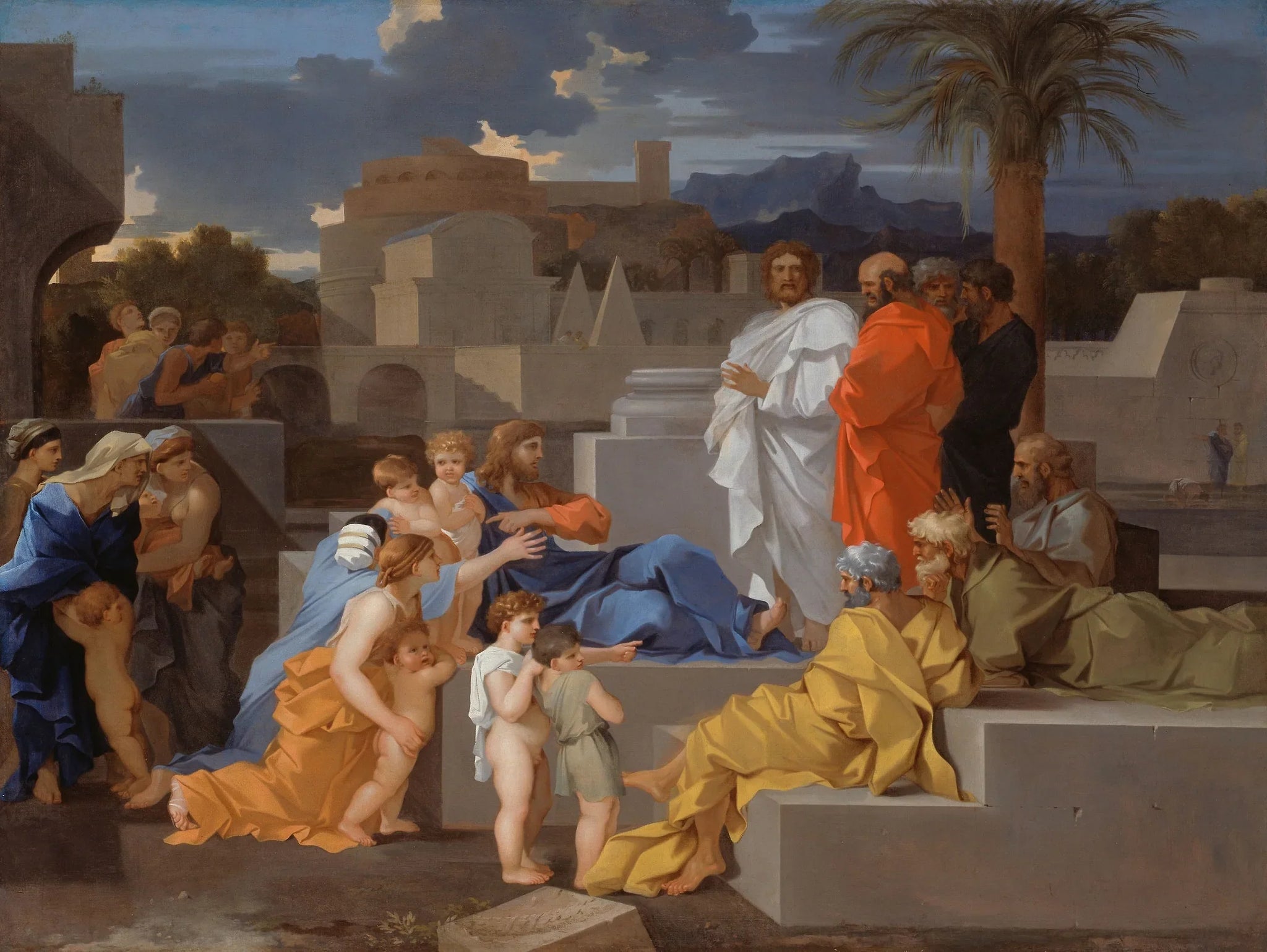 Le Christ accueillant les enfants - Sébastien Bourdon image 1 tableau peint à l’huile sur toile