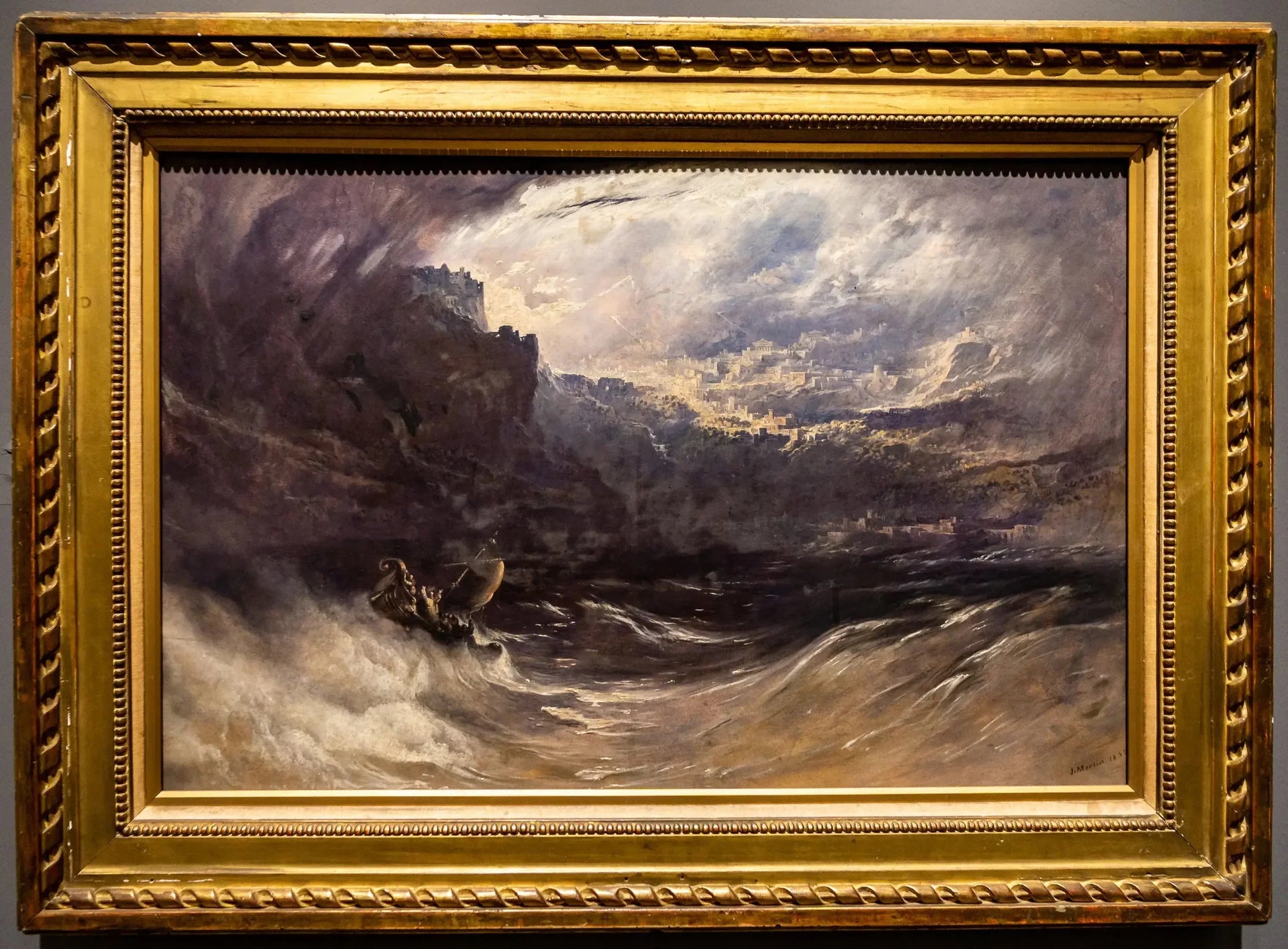Le Christ apaise la tempête - John Martin image 1 copie peinte à la main à l’huile