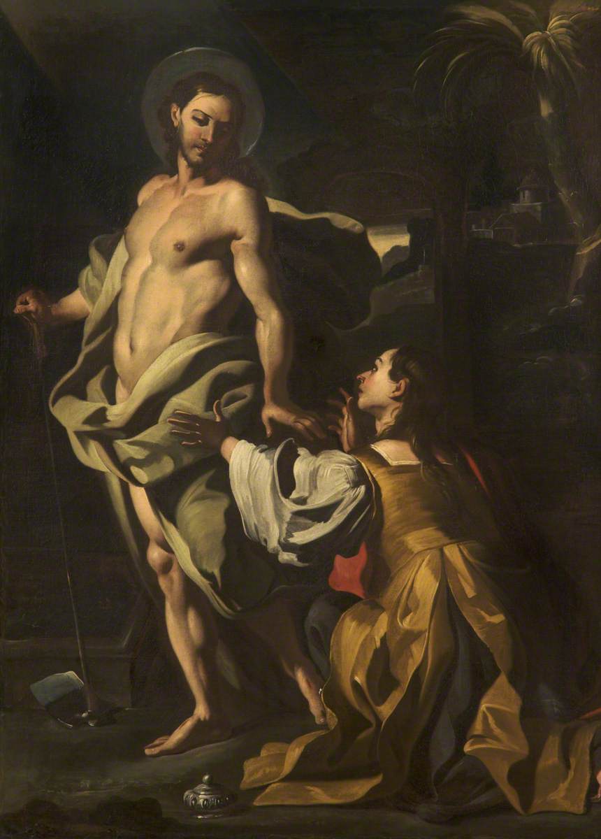 Le Christ apparaissant à Marie-Madeleine - Francesco Solimena image 1 reproduction de peinture à l’huile