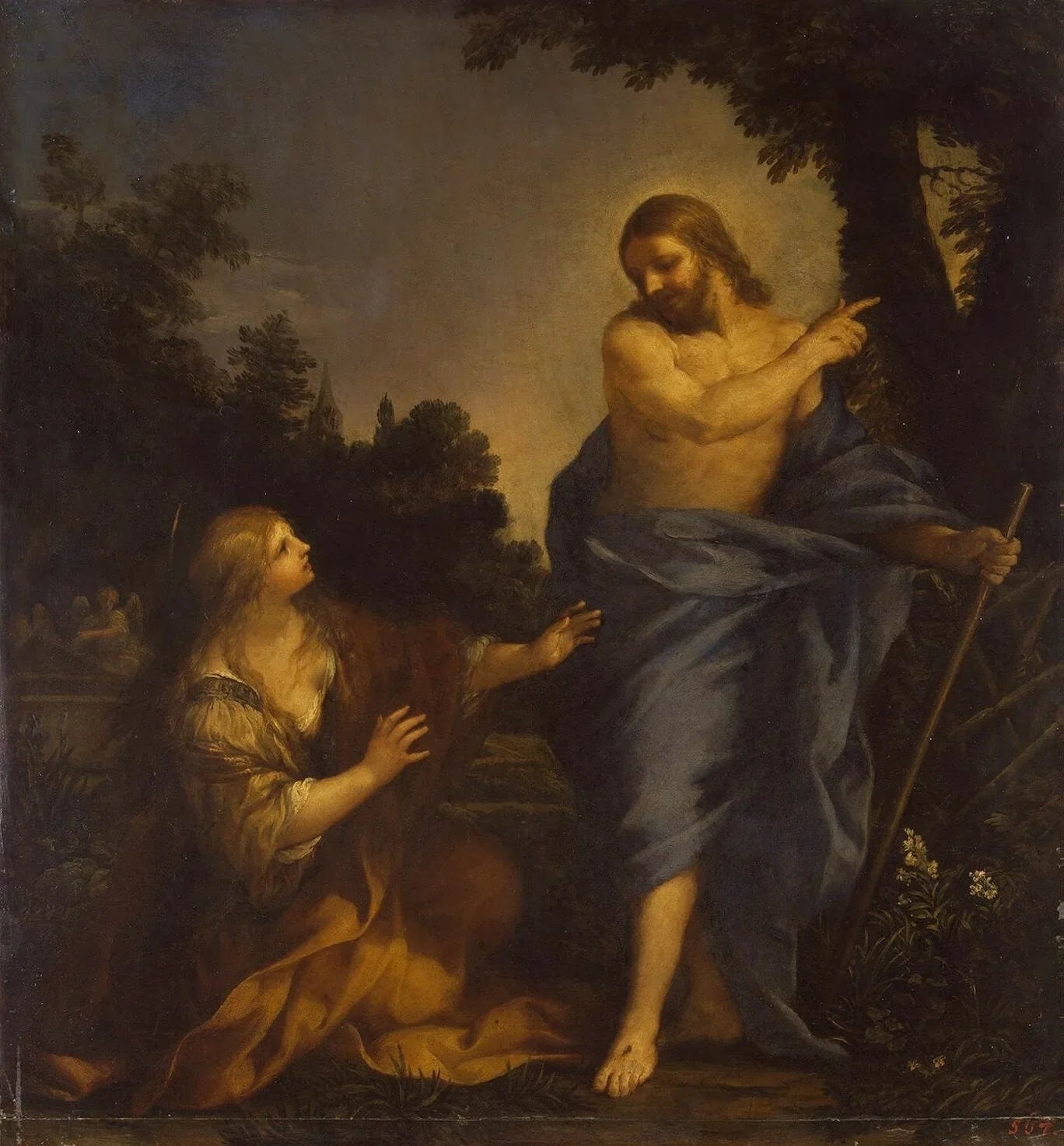 Le Christ apparaissant à Marie-Madeleine - Pietro da Cortona image 1 reproduction de peinture à l’huile