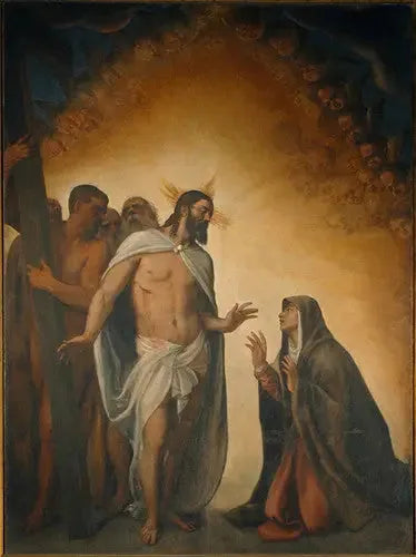 Le Christ apparaissant à sa mère après sa résurrection - Titian image 1 reproduction artisanale de tableau