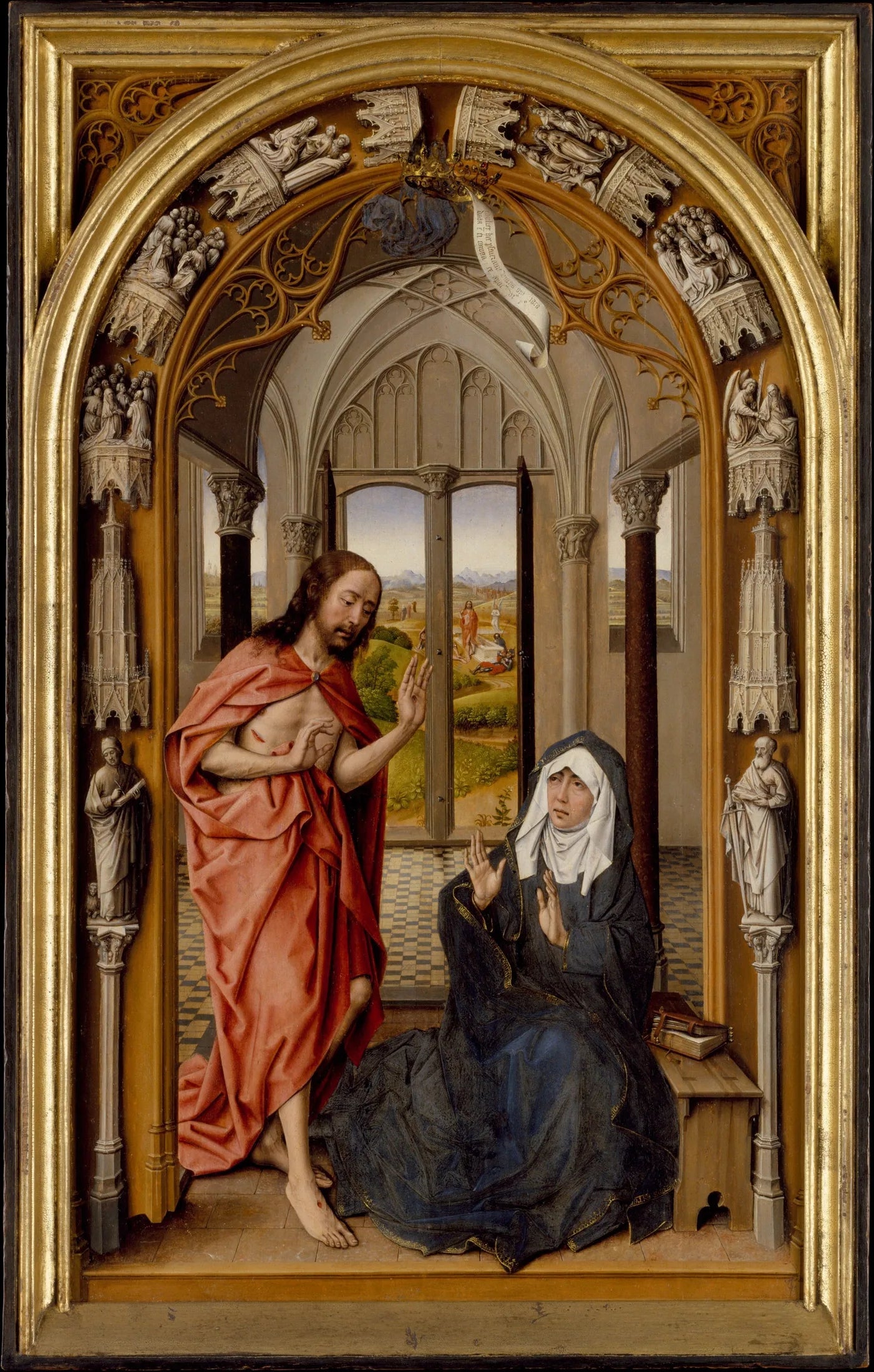 Le Christ apparaissant à sa mère - Juan de Flandes image 1 copie de tableau peinte à la main