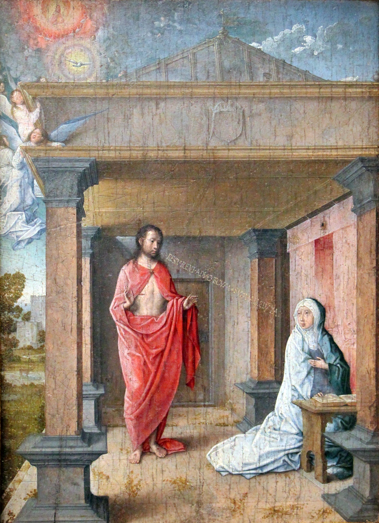 Le Christ apparaît à Marie - Juan de Flandes image 1 tableau peint à l’huile sur toile