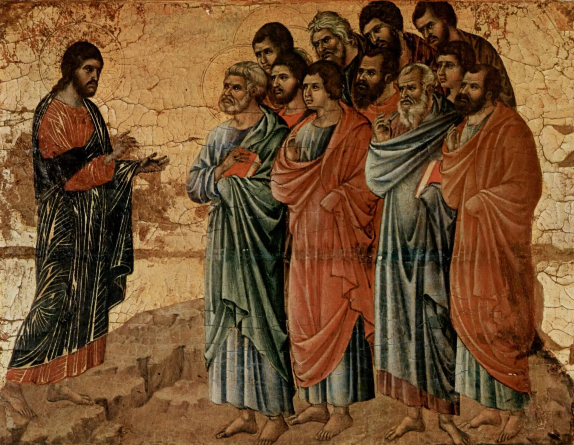 Le Christ apparaît aux disciples sur la montagne de Galilée - Duccio di Buoninsegna image 1 reproduction réalisée par Alpha Reproduction