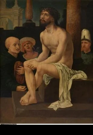 Le Christ assis sur la pierre froide - Jan Gossaert image 1 copie de tableau peinte à la main