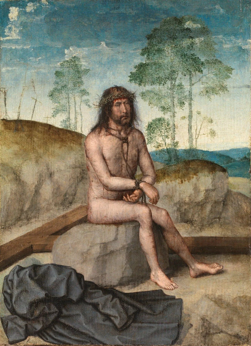 Le Christ assis sur une pierre froide - Juan de Flandes