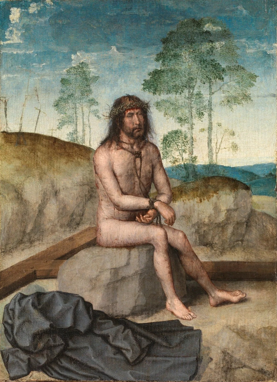 Le Christ assis sur une pierre froide - Juan de Flandes