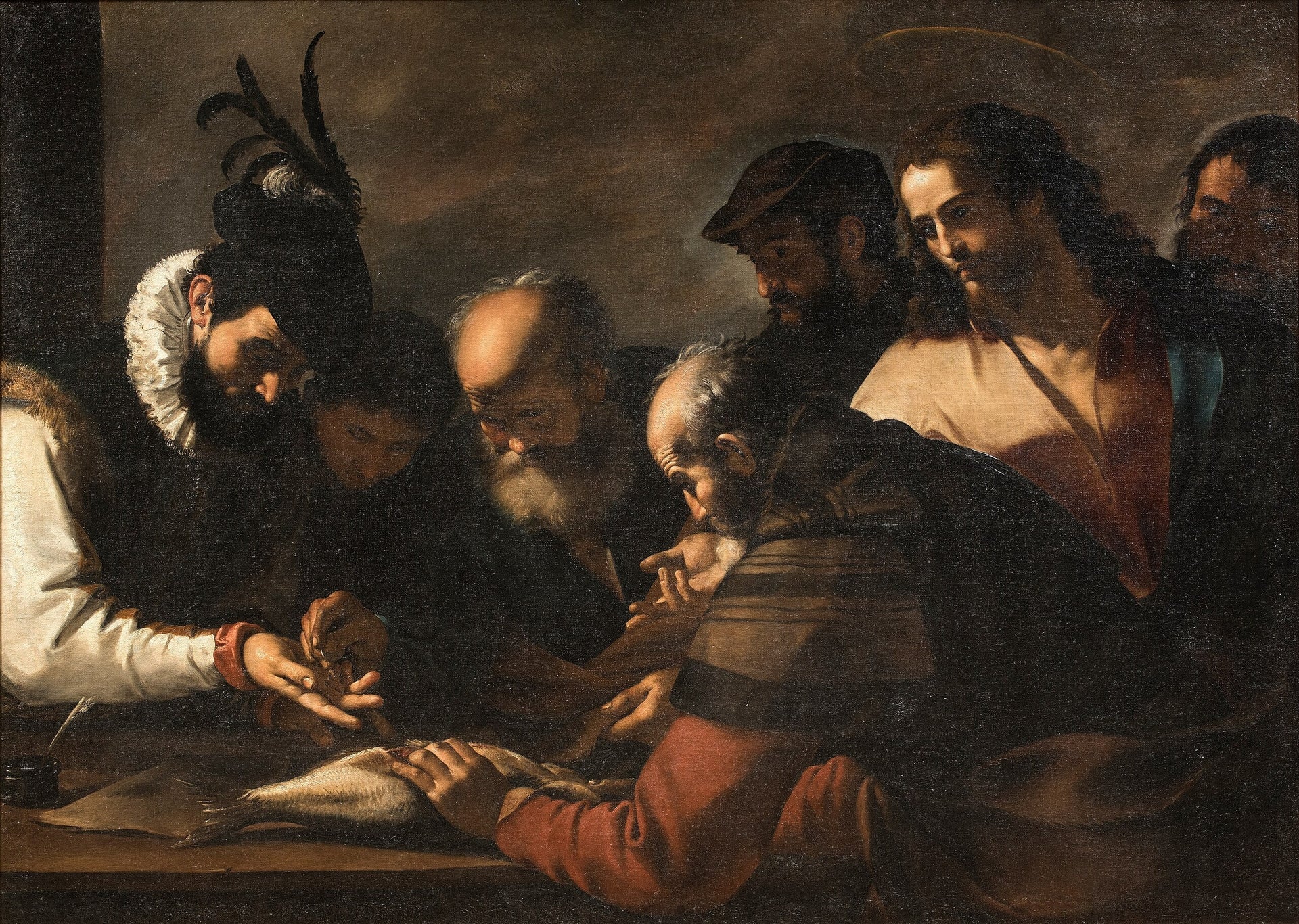 Le Christ au denier - Mattia Preti image 1 copie peinte à la main à l’huile