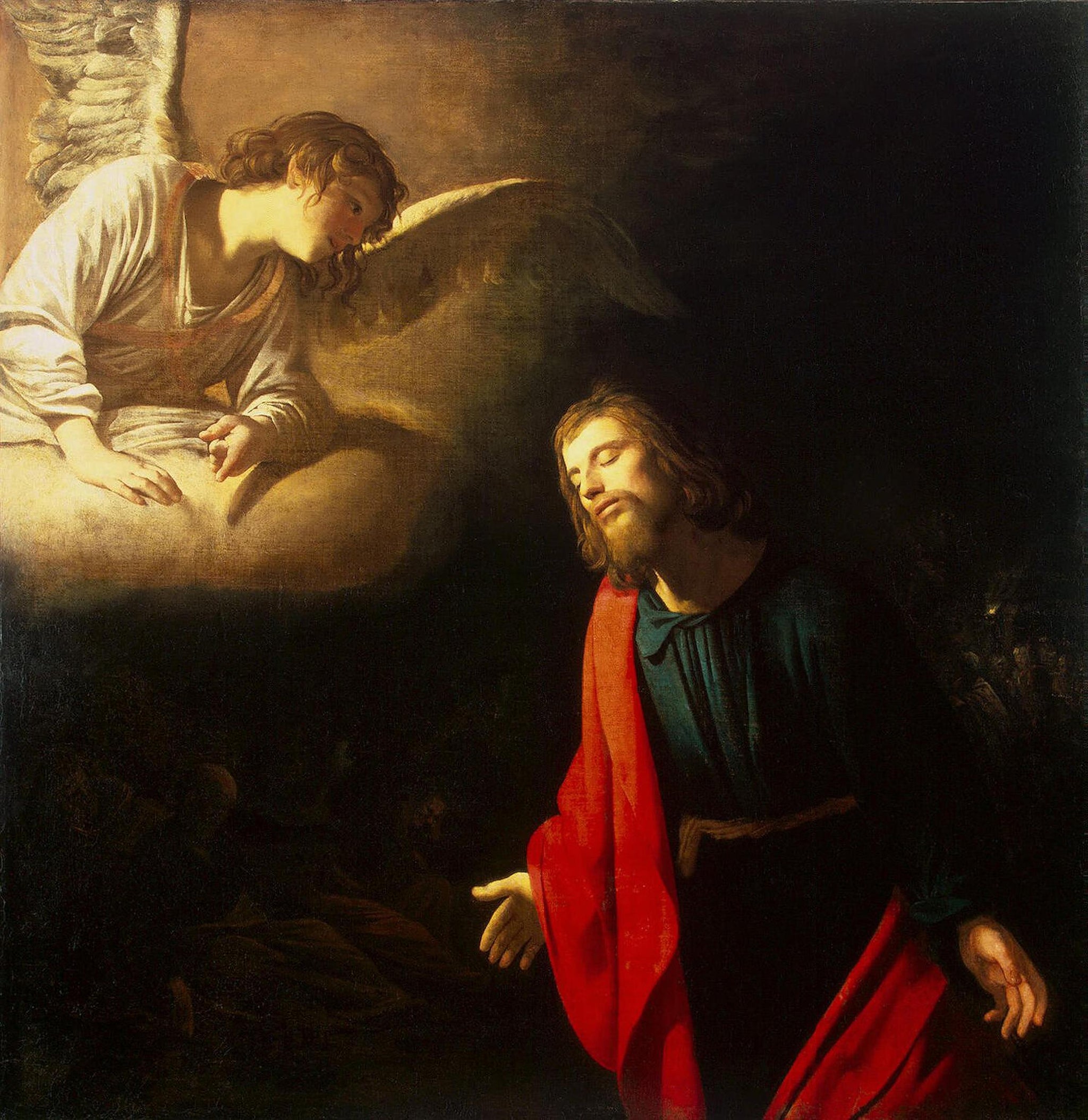 Le Christ au jardin de Gethsémani (L'agonie au jardin) - Gerrit van Honthorst image 1 tableau peint à l’huile sur toile