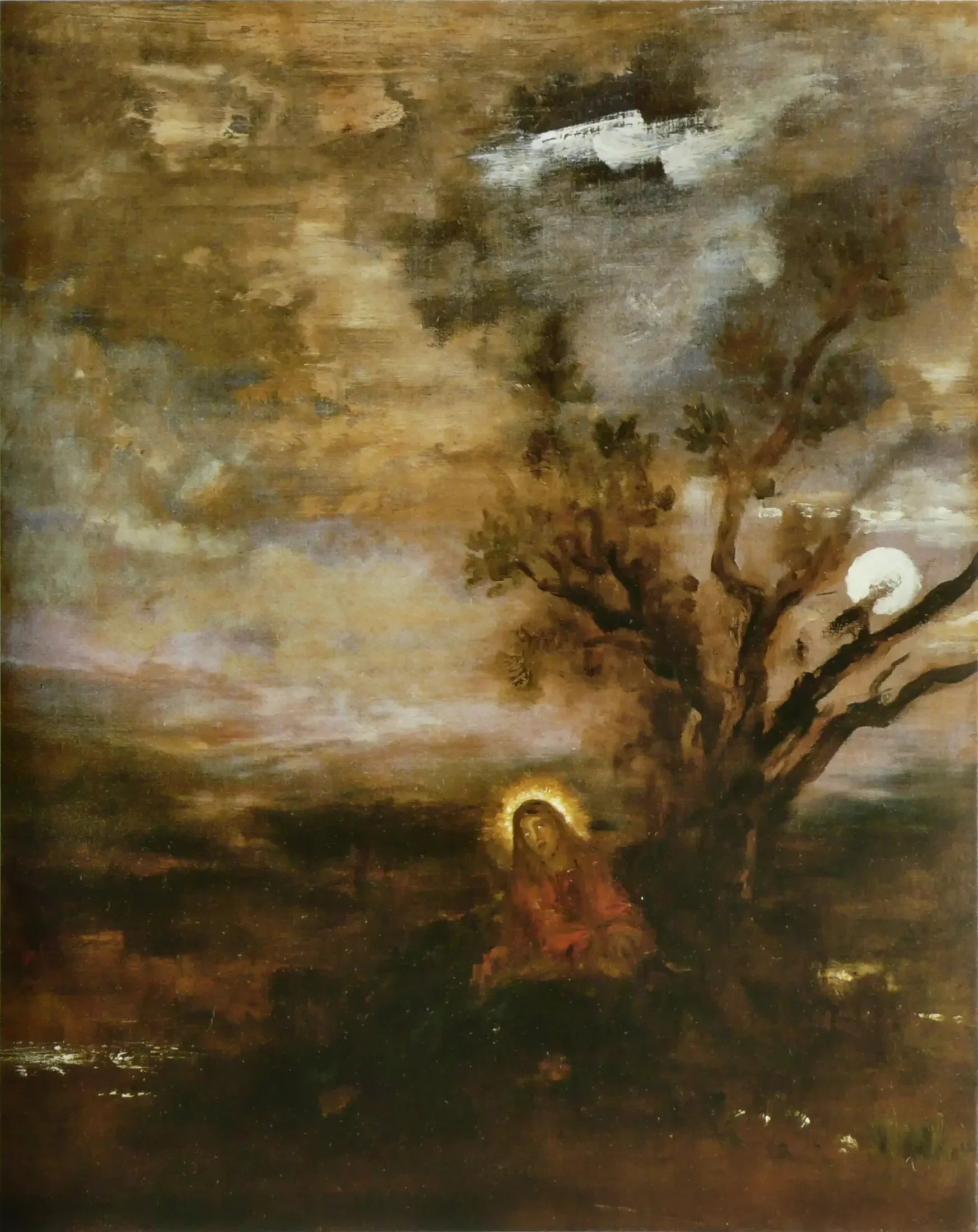 Le Christ au jardin des oliviers - Gustave Moreau image 1 reproduction artisanale de tableau