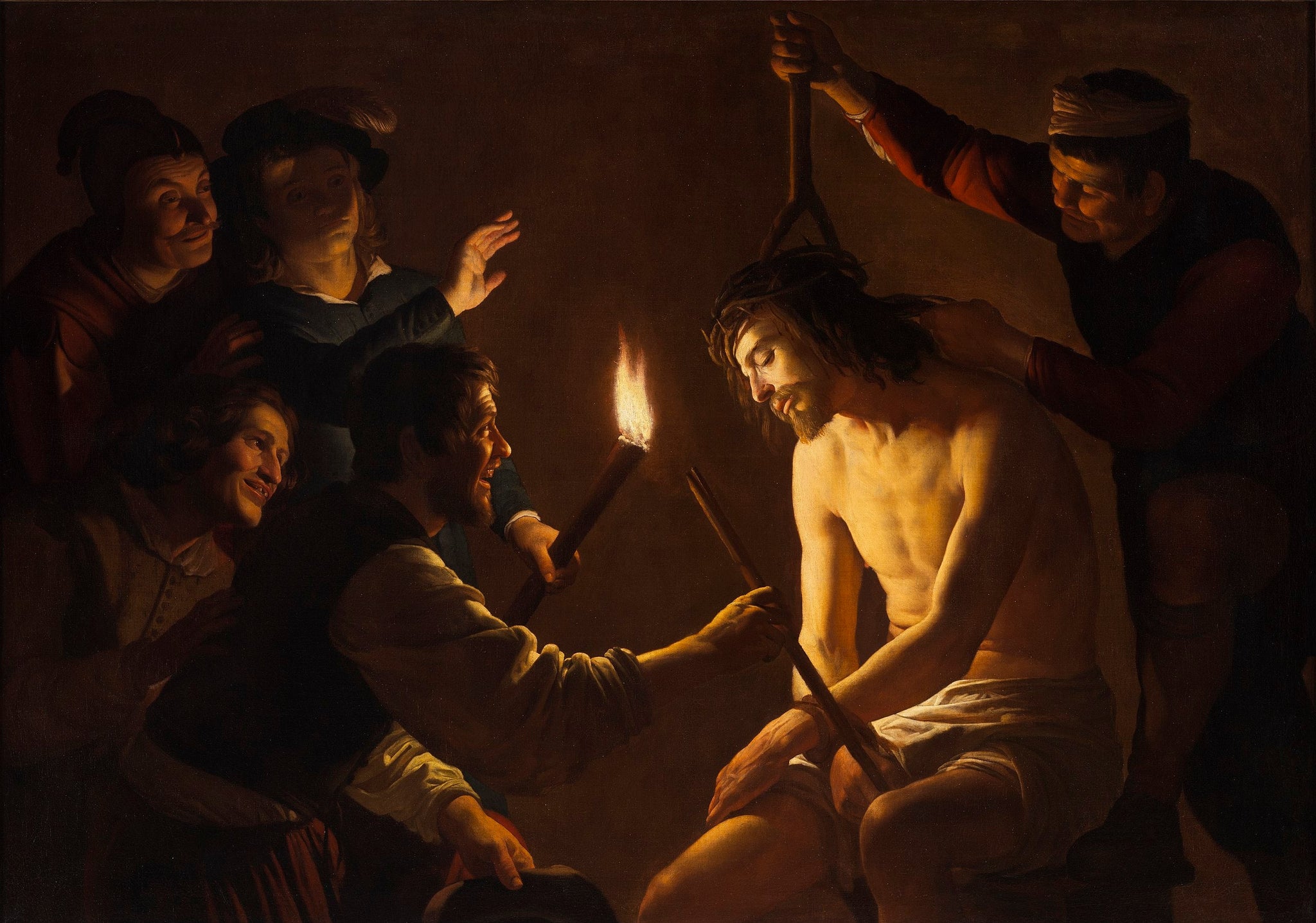 Le Christ aux outrages - Gerrit van Honthorst image 1 copie de tableau peinte à la main