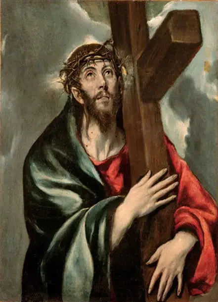 Le Christ avec la croix - El Greco image 1 copie de tableau peinte à la main
