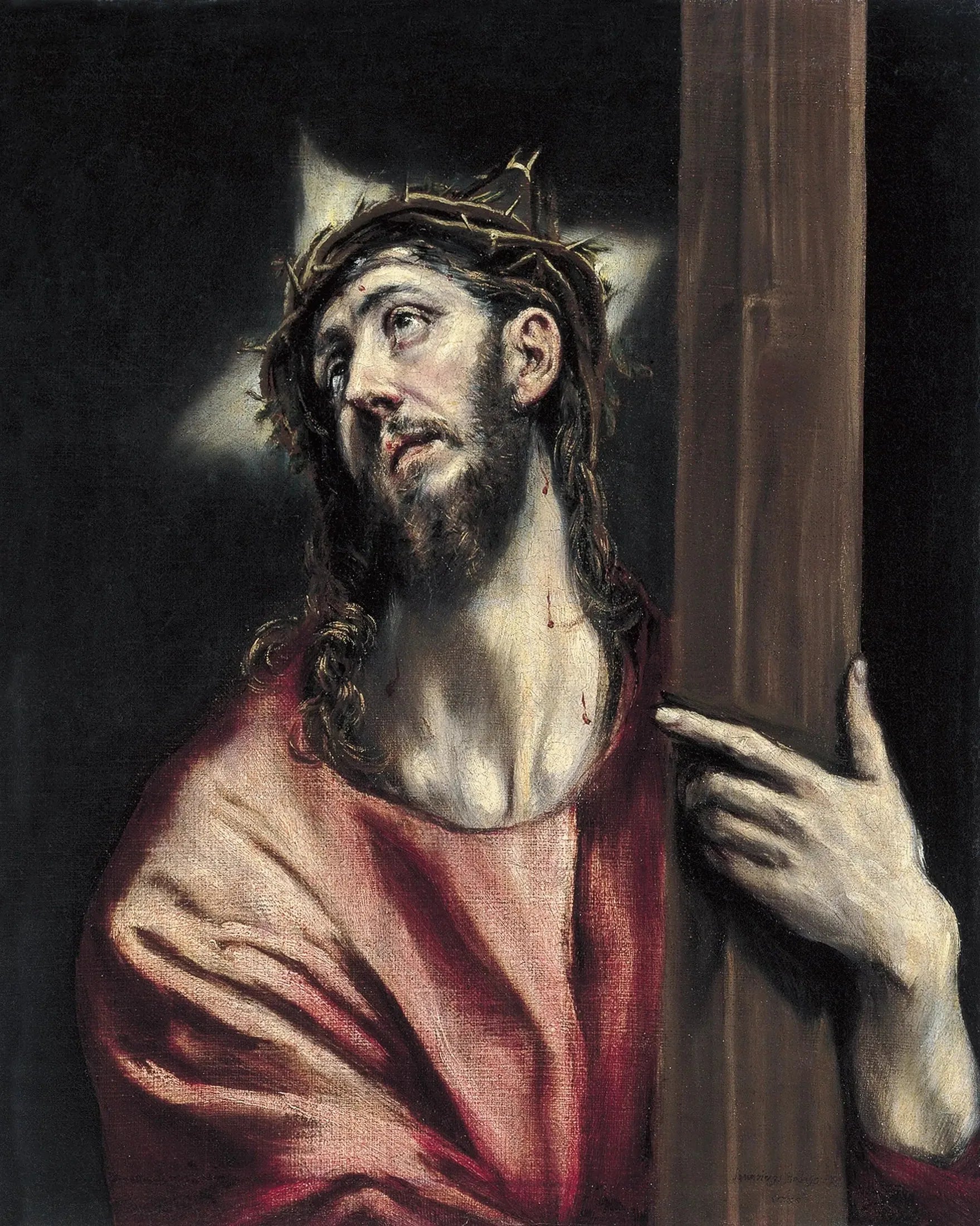 Le Christ avec la croix - El Greco image 1 reproduction artisanale de tableau