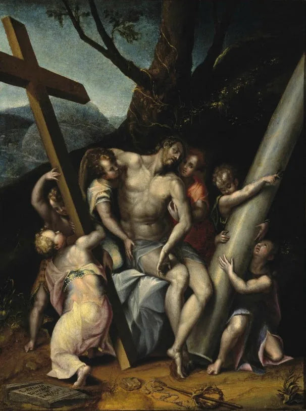 Le Christ avec les symboles de la Passion - Lavinia Fontana image 1 reproduction de peinture à l’huile