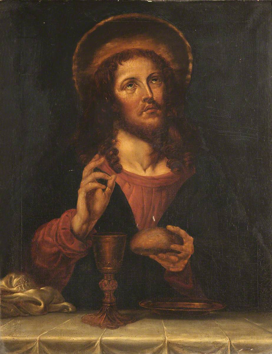 Le Christ bénissant les sacrements - Carlo Dolci image 1 reproduction de peinture à l’huile