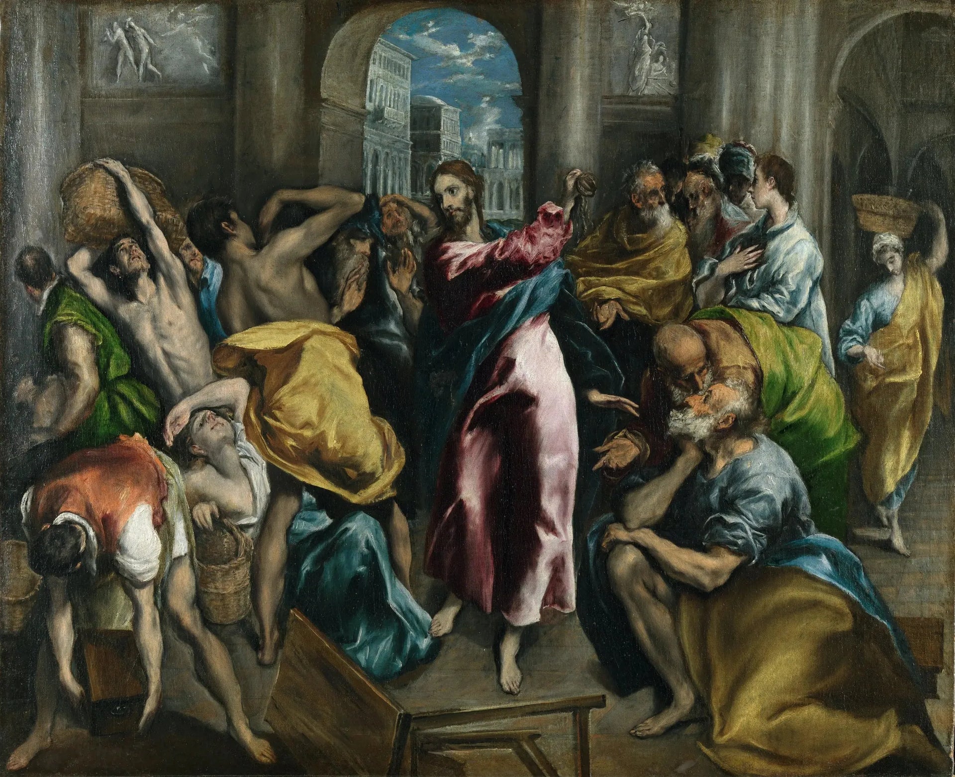 Le Christ chassant les marchands du Temple - El Greco image 1 reproduction de peinture à l’huile