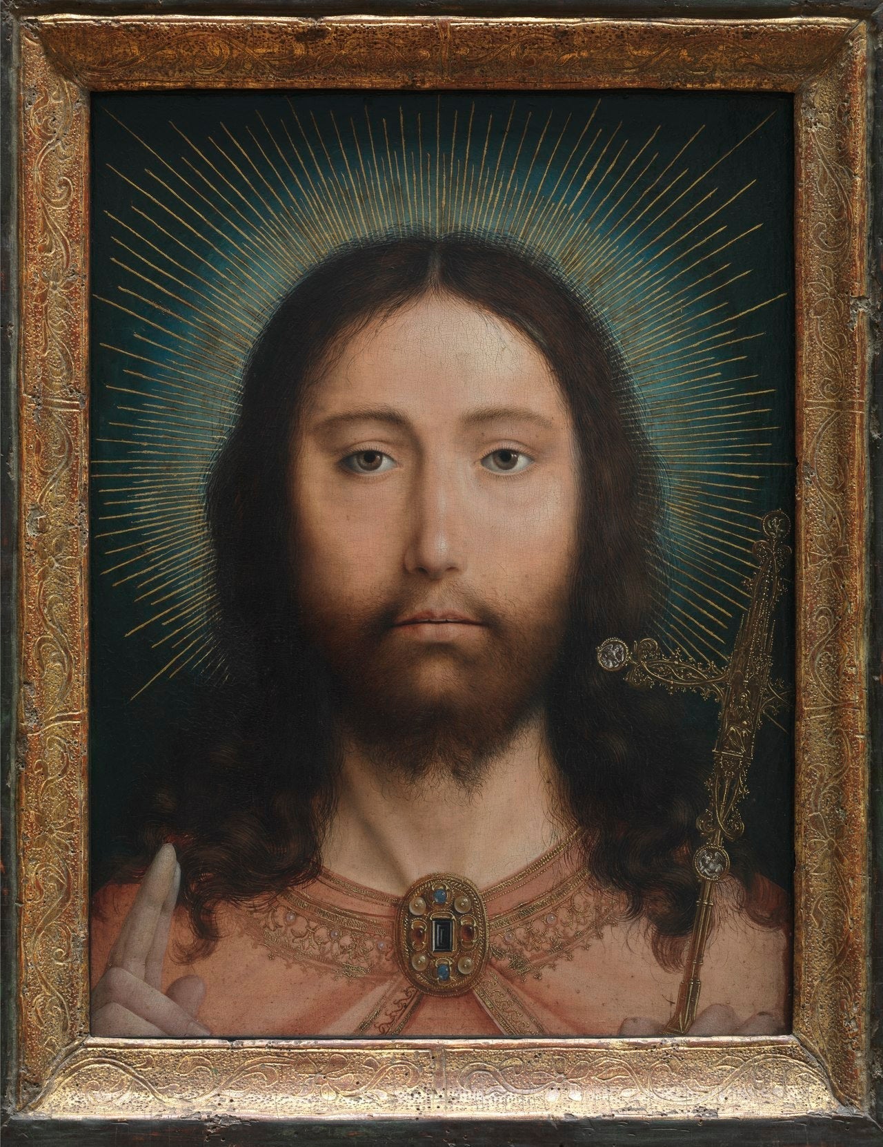 Le Christ comme Salvator Mundi - Quentin Metsys image 1 tableau peint à l’huile sur toile