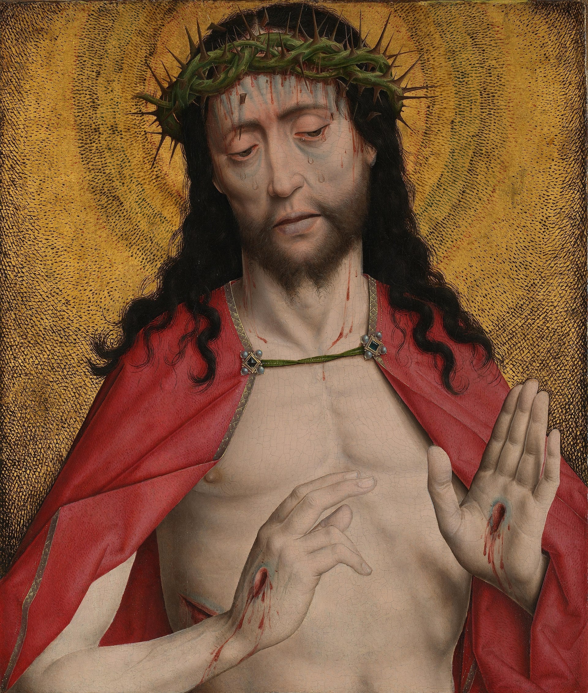 Le Christ couronné d'épines - Dirk Bouts image 1 copie peinte à la main à l’huile