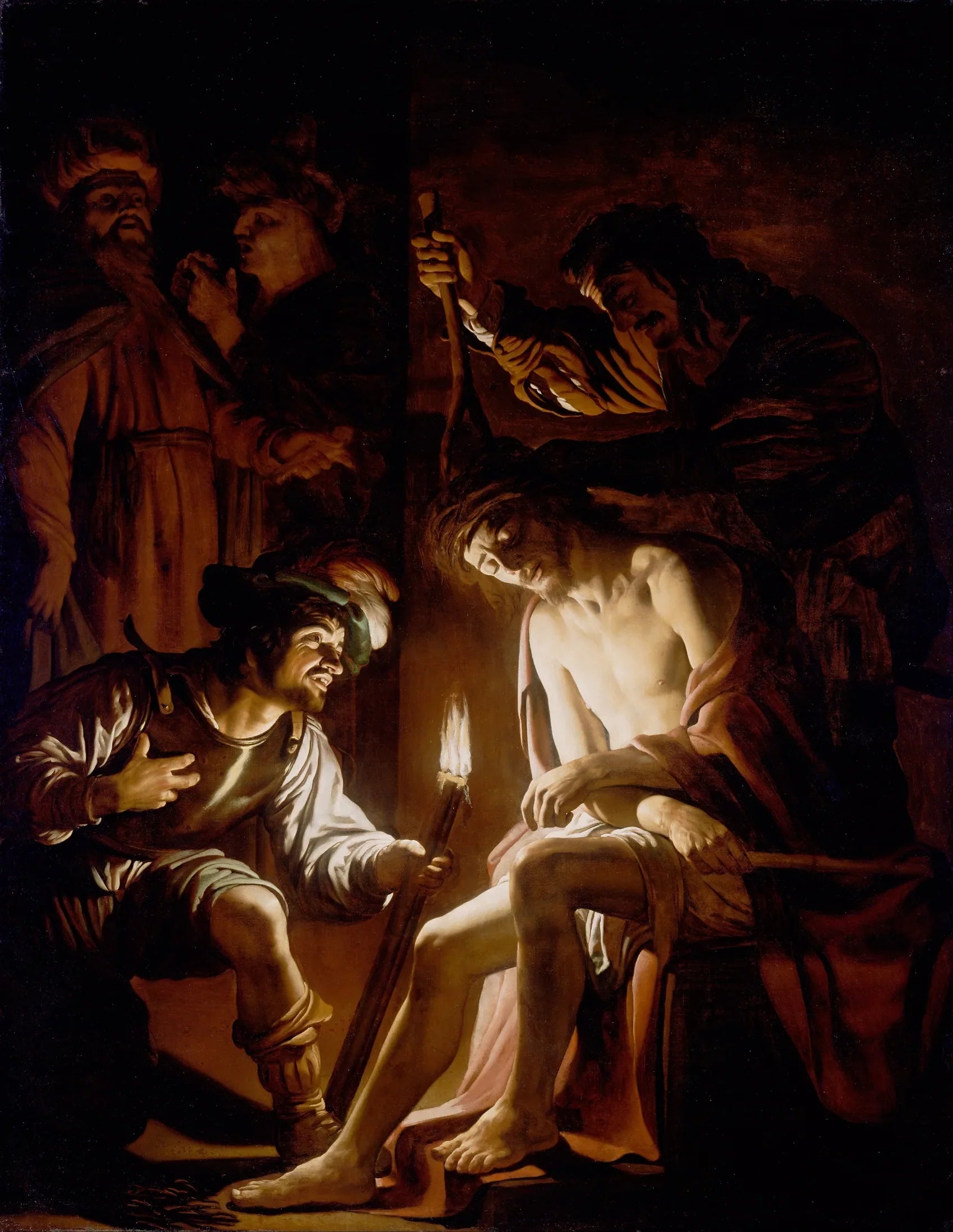 Le Christ couronné d'épines - Gerrit van Honthorst image 1 reproduction artisanale de tableau